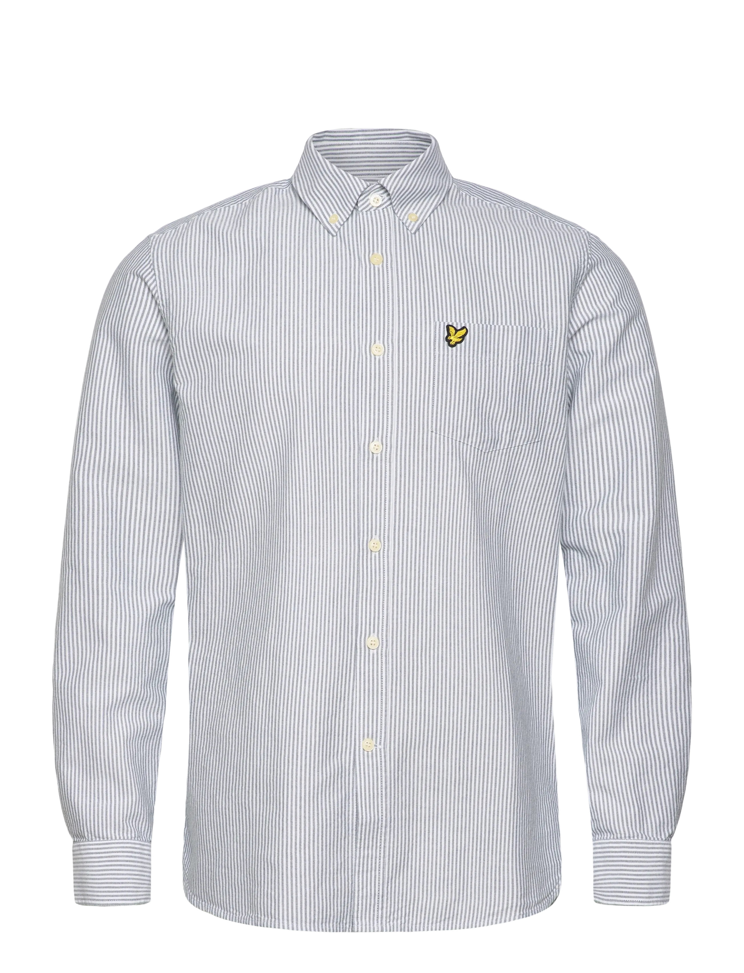 Lyle & Scott Stripe Oxford Shirt - Uus - Y150 EVERGLADE/ WHITE / white