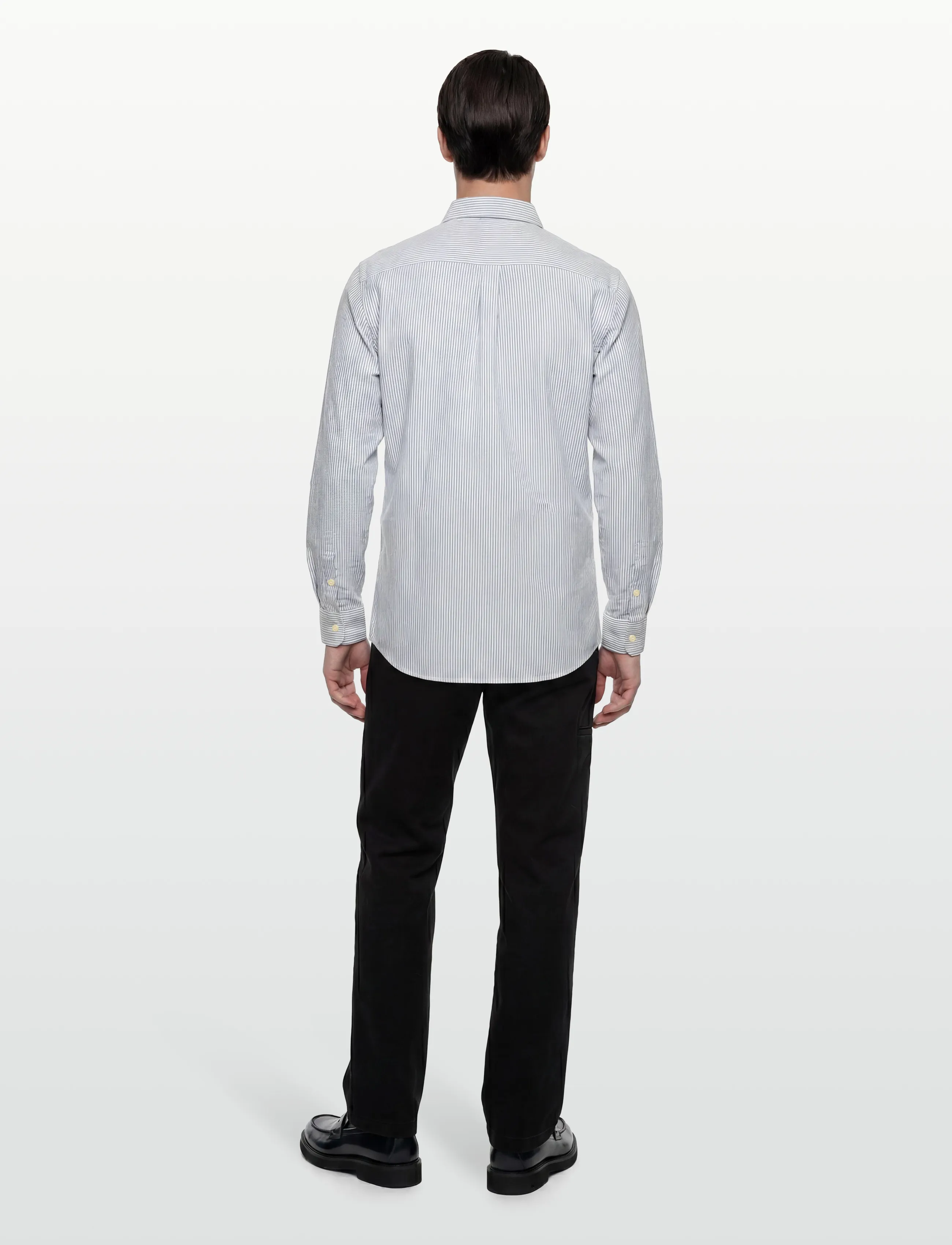 Lyle & Scott - Stripe Oxford Shirt - gestreifte hemden - y150 everglade/ white - 4