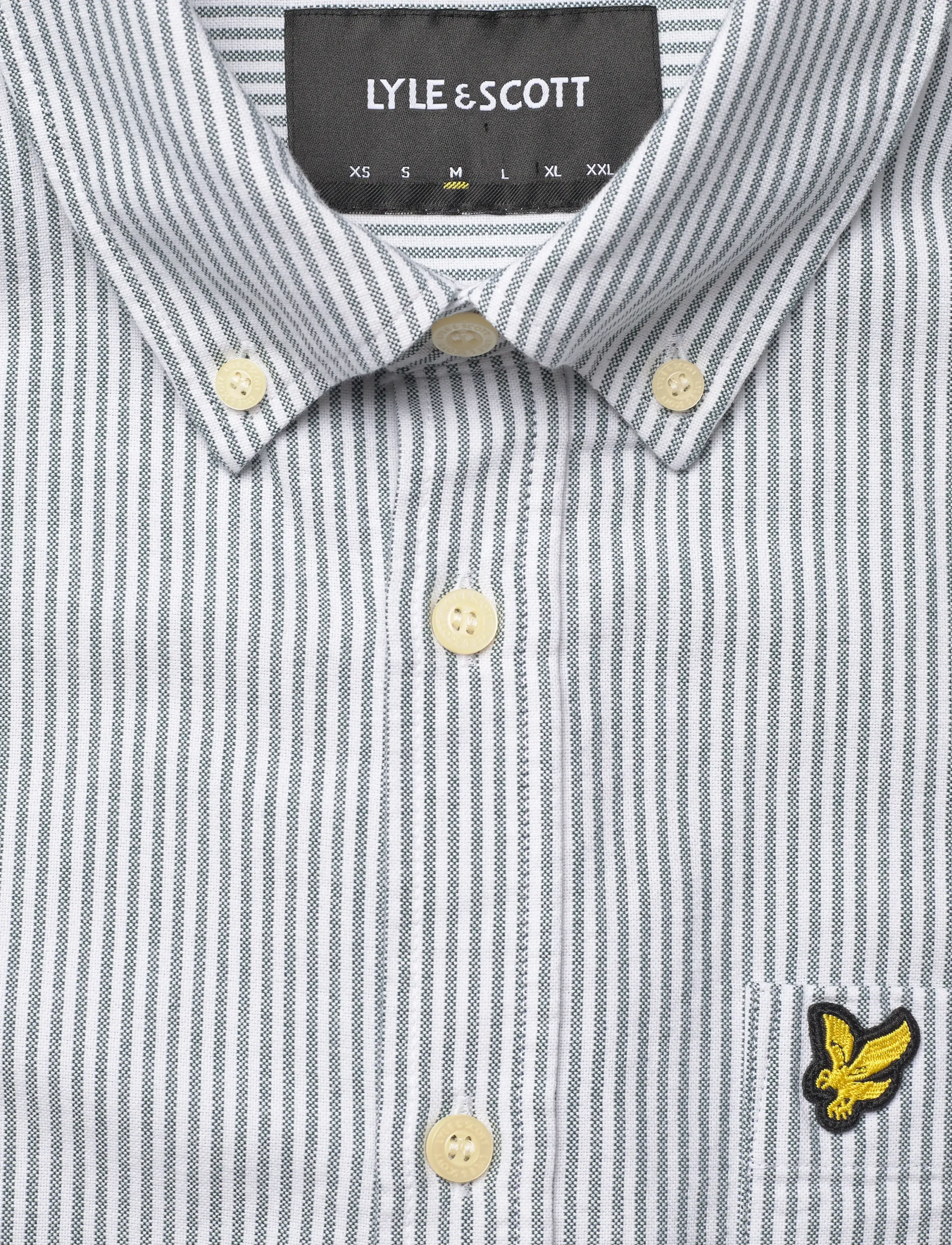 Lyle & Scott - Stripe Oxford Shirt - gestreifte hemden - y150 everglade/ white - 5