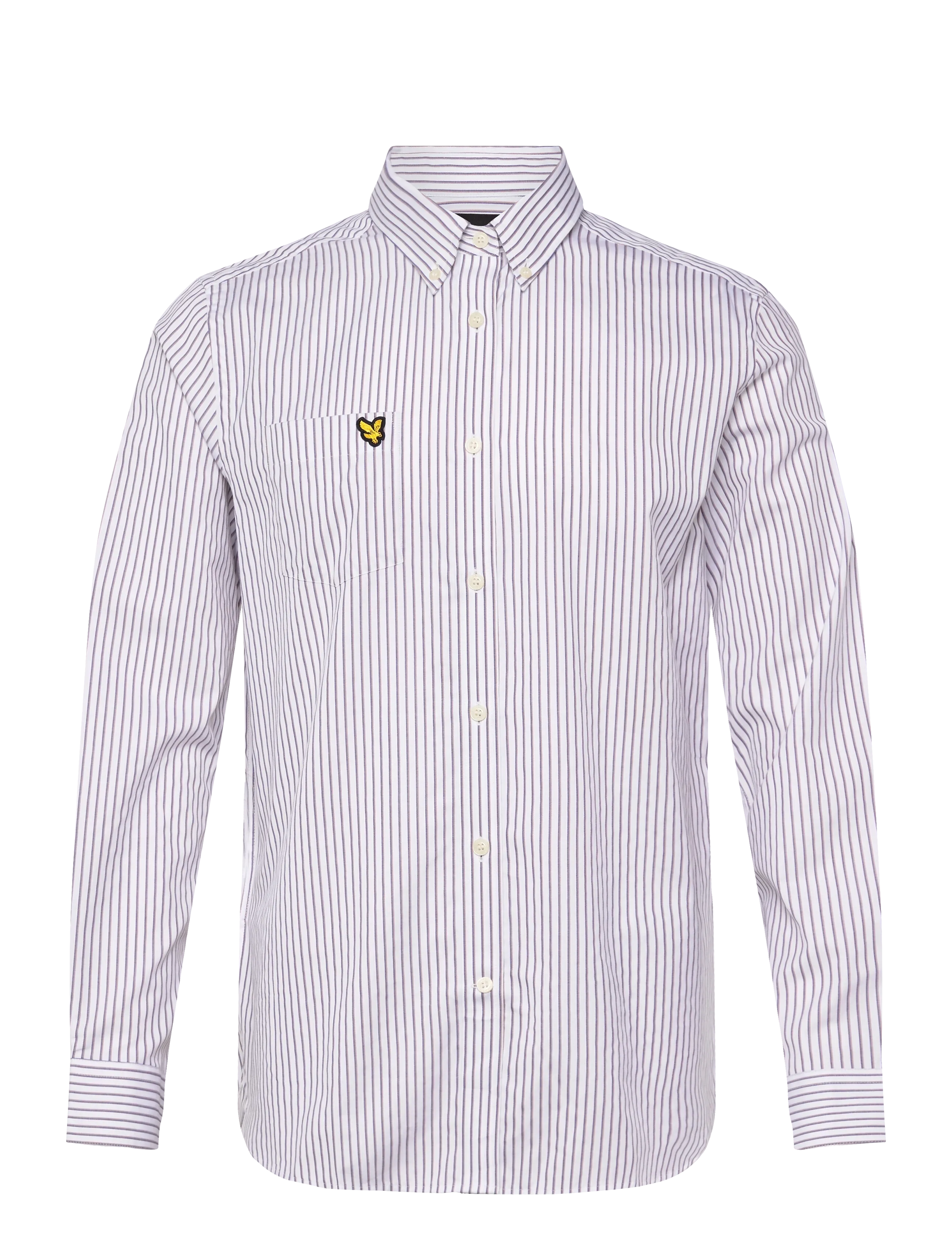 Lyle & Scott Jacquard Stripe Shirt - Lyle & Scott - X816 WHITE/ DEEP TAN / multi