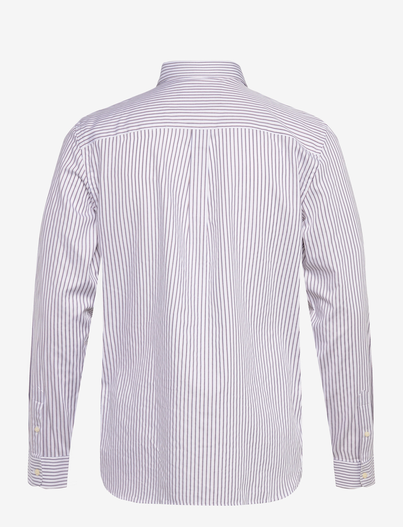 Lyle & Scott - Jacquard Stripe Shirt - gestreifte hemden - x816 white/ deep tan - 1