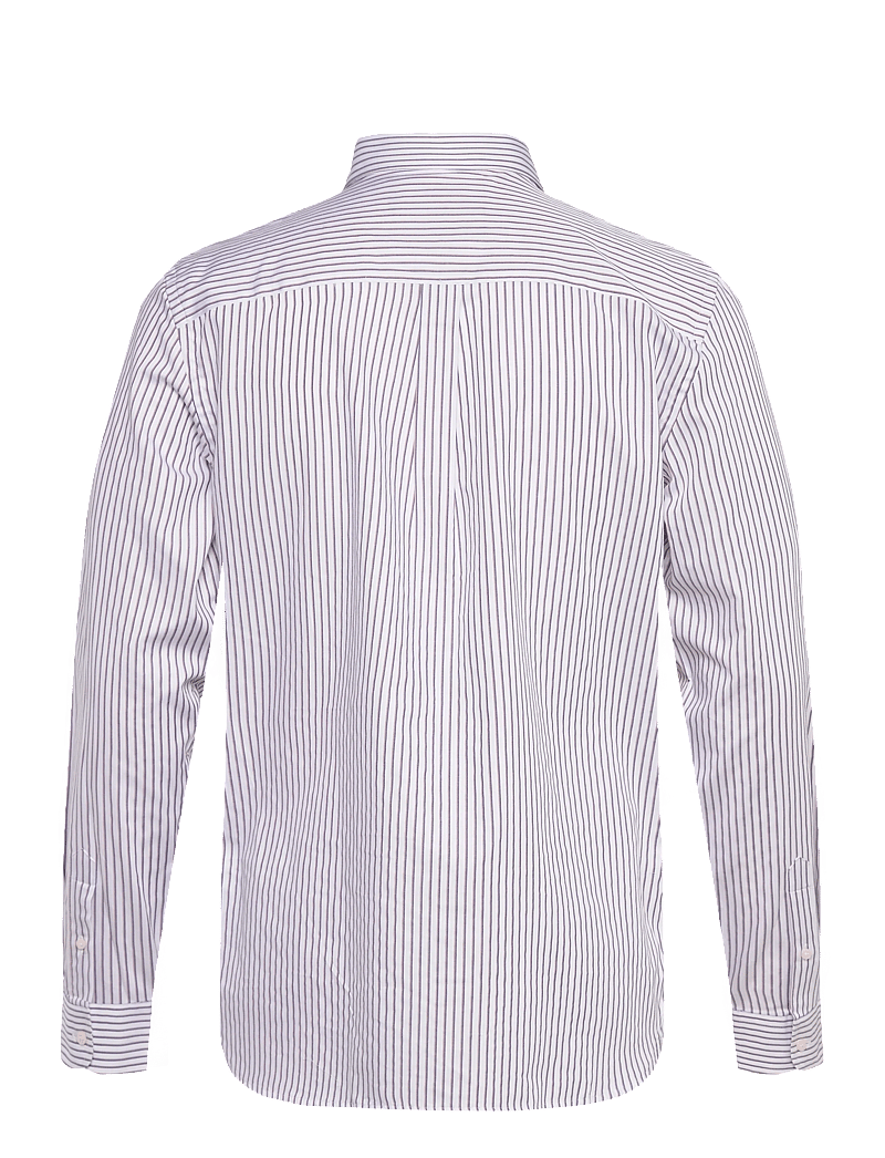Lyle & Scott - Jacquard Stripe Shirt - gestreifte hemden - x816 white/ deep tan - 1