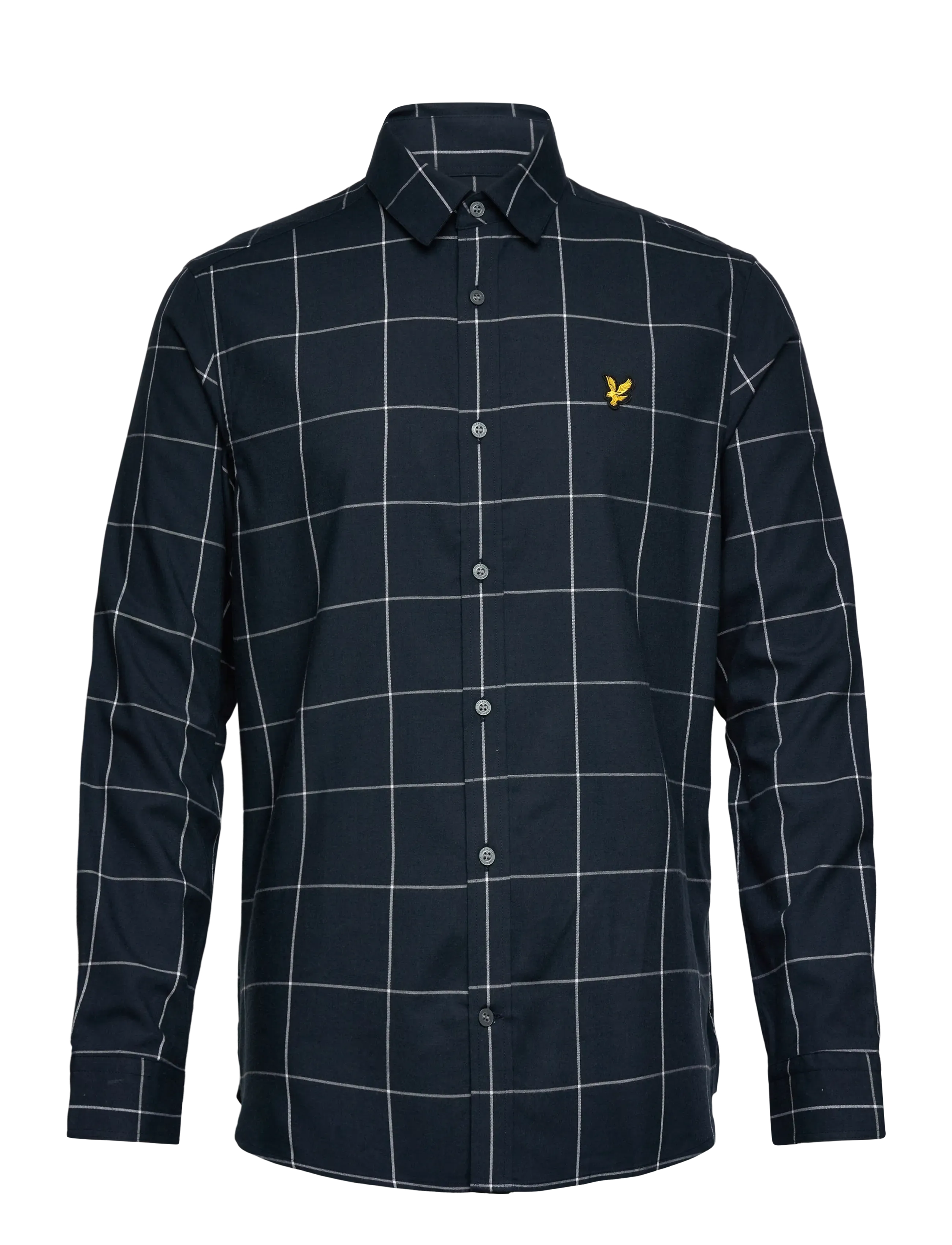LYLE & SCOTT Window Pane Check Shirt Navy - M - Herren