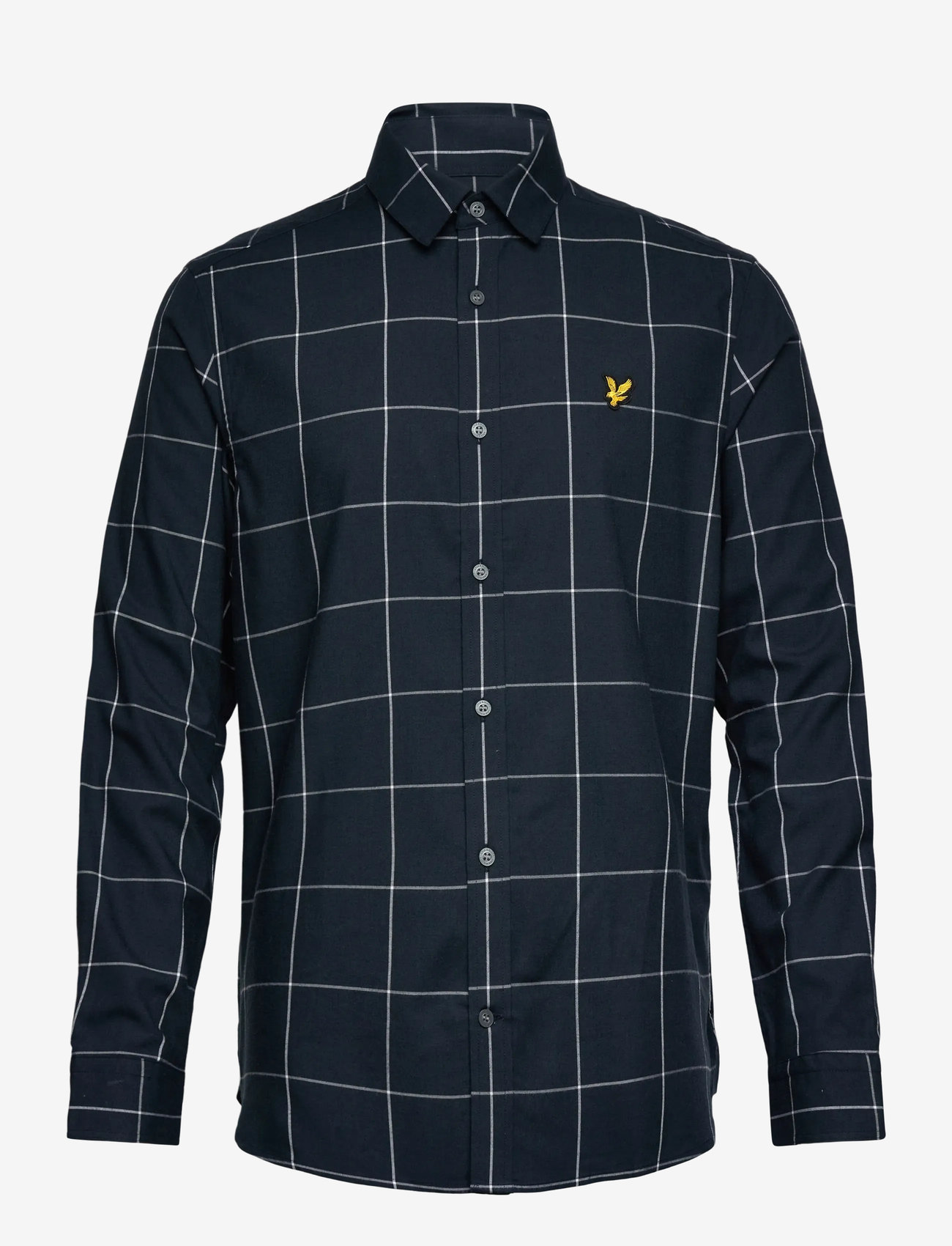 Lyle & Scott - Window Pane Check Shirt - herren - x136 dark navy/white - 0
