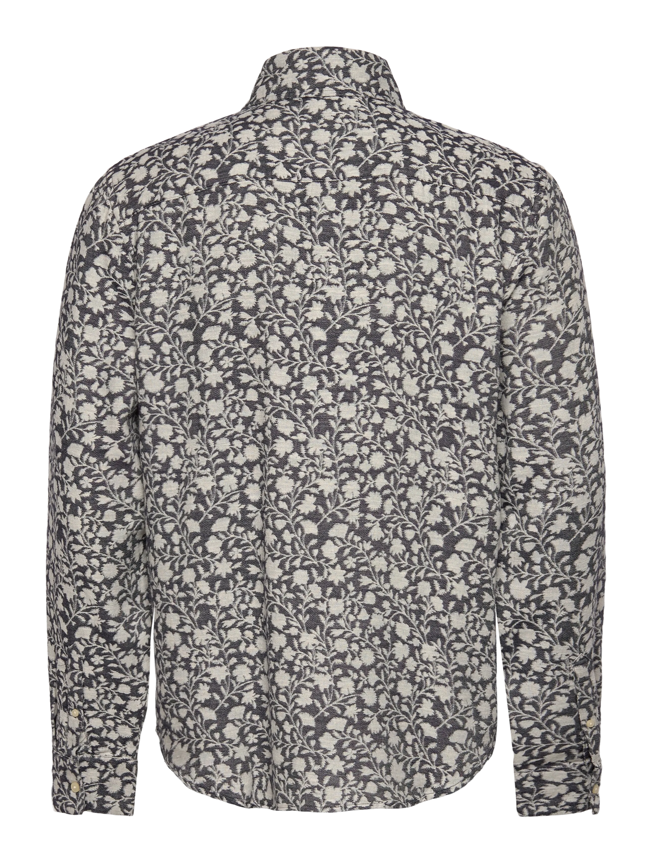 Lyle & Scott - Floral Jacquard Shirt - hemden mit muster - w189 jet black/ white - 2