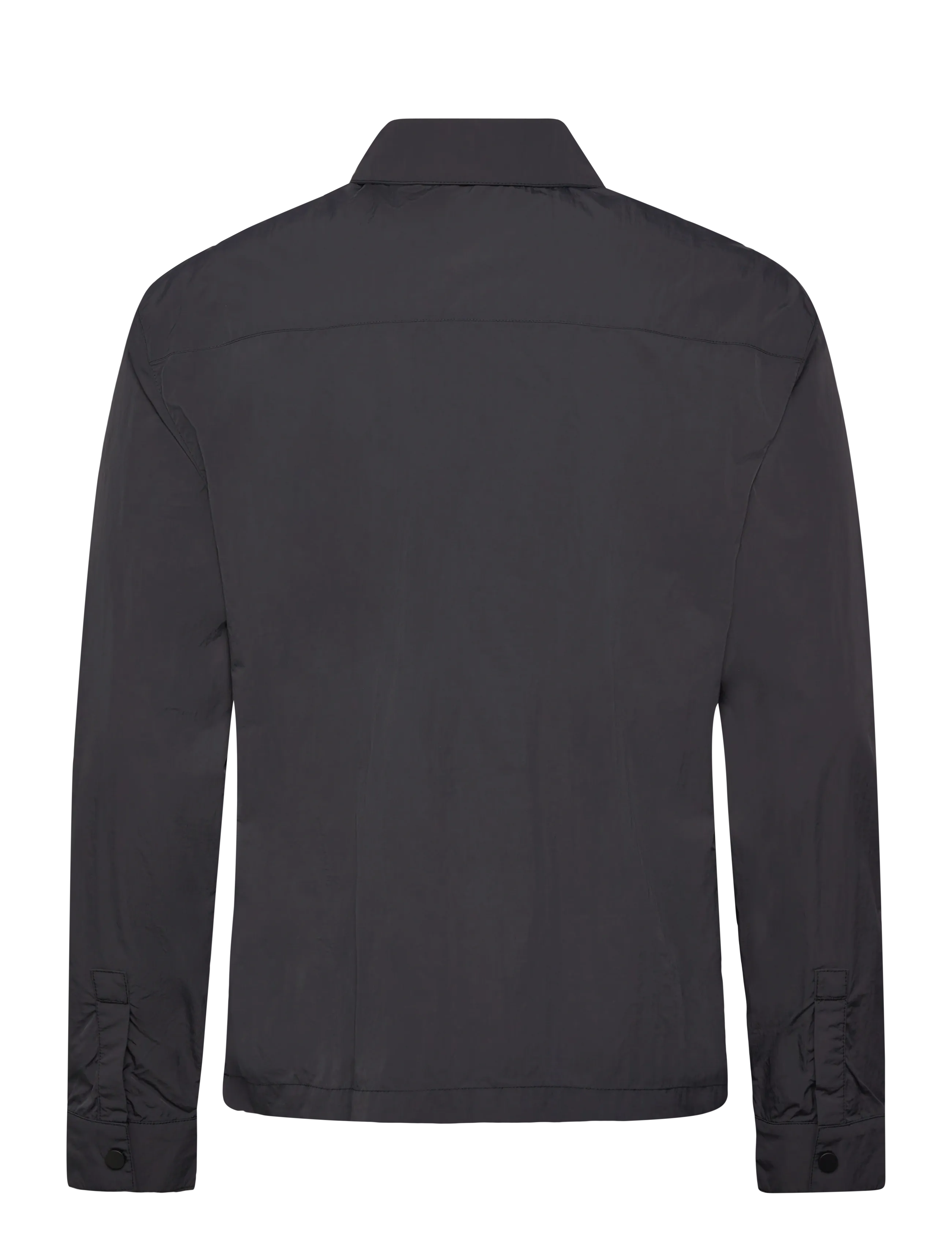 Lyle & Scott - Crinkle Nylon Overshirt - mehed - x002 black ice - 2