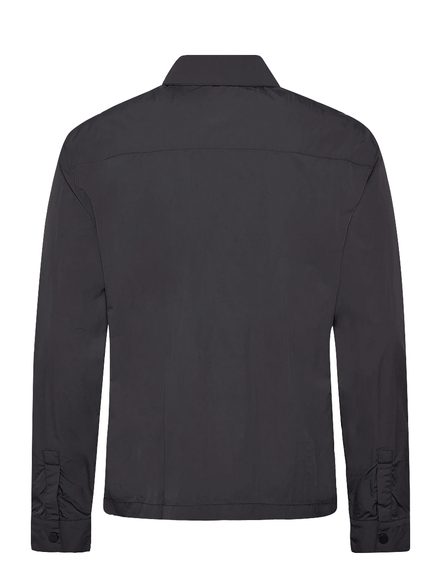 Lyle & Scott - Crinkle Nylon Overshirt - pealissärgid - x002 black ice - 2