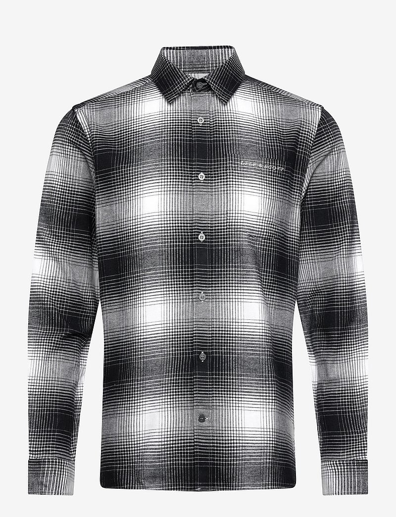 Lyle & Scott - Ombre Check Flannel Shirt - rutiga skjortor - night sky/ white - 1