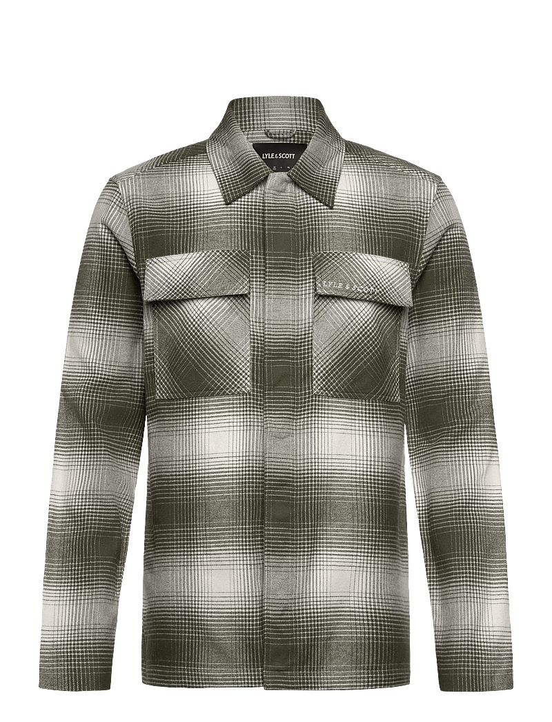 Lyle & Scott - Ombre Check Overshirt - overshirts - x968 deep depths/ dropcloth - 1