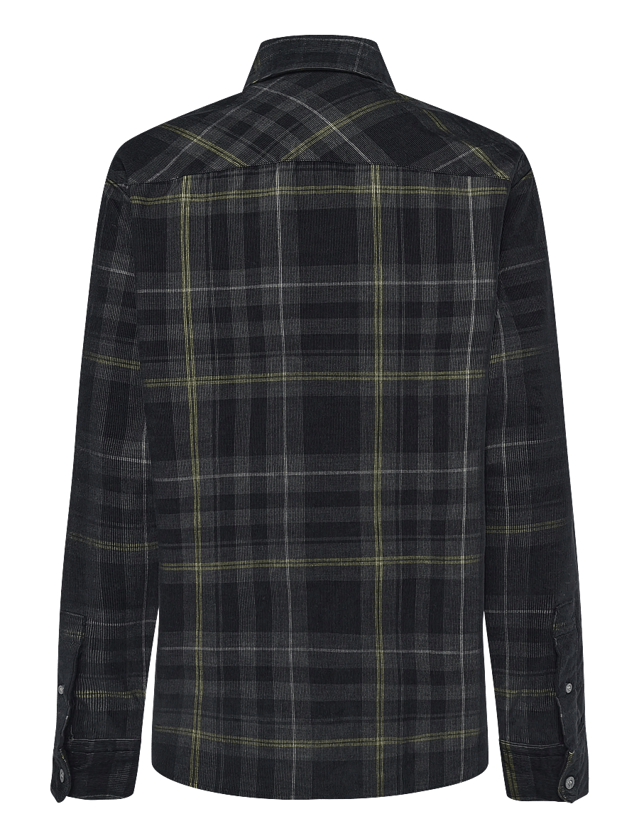 Lyle & Scott - Tartan Corduroy Shirt - fløjlsskjorter - jet black - 1