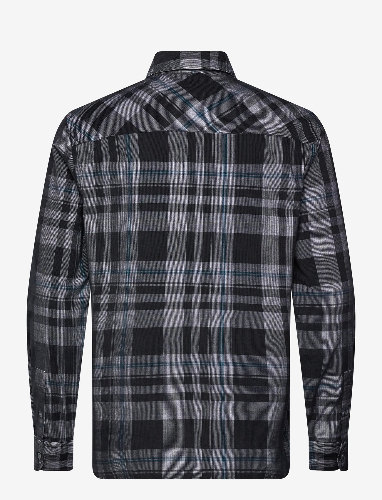 Lyle & Scott - Tartan Corduroy Shirt - velvet särgid - w189 jet black/ white - 2