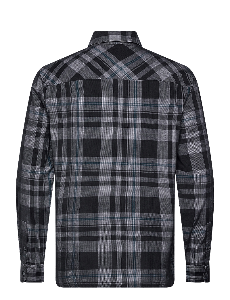 Lyle & Scott - Tartan Corduroy Shirt - velvet särgid - w189 jet black/ white - 2