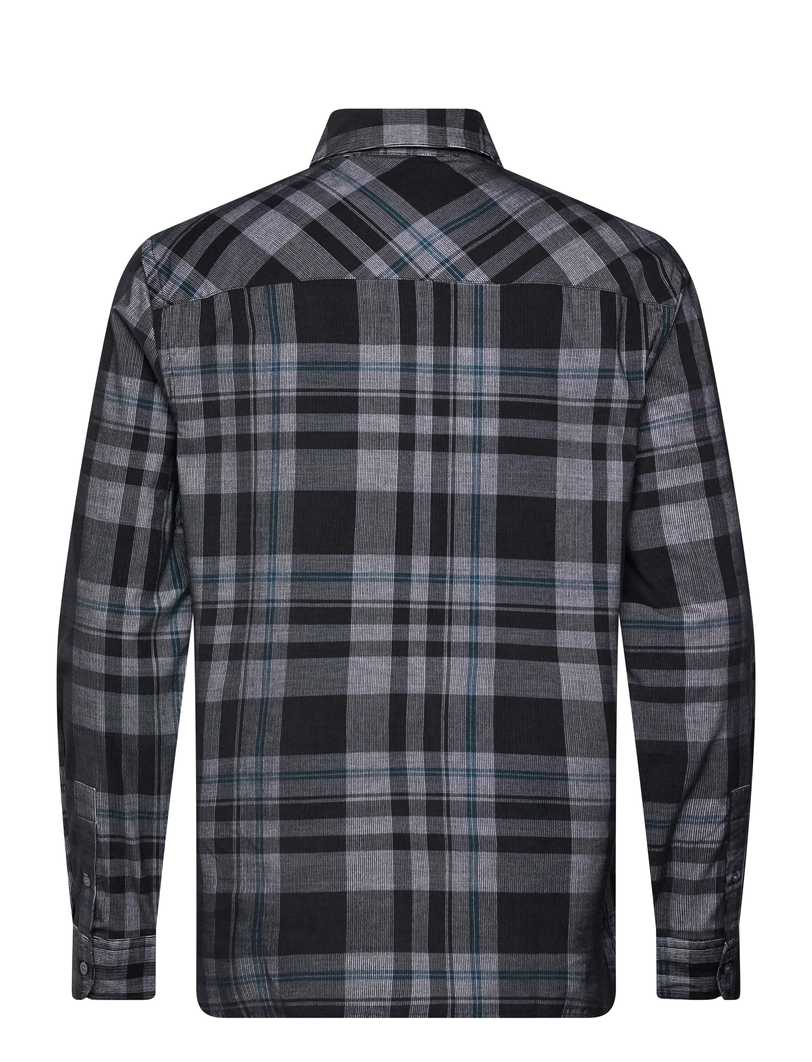 Lyle & Scott - Tartan Corduroy Shirt - kordfløyelsskjorter - w189 jet black/ white - 2