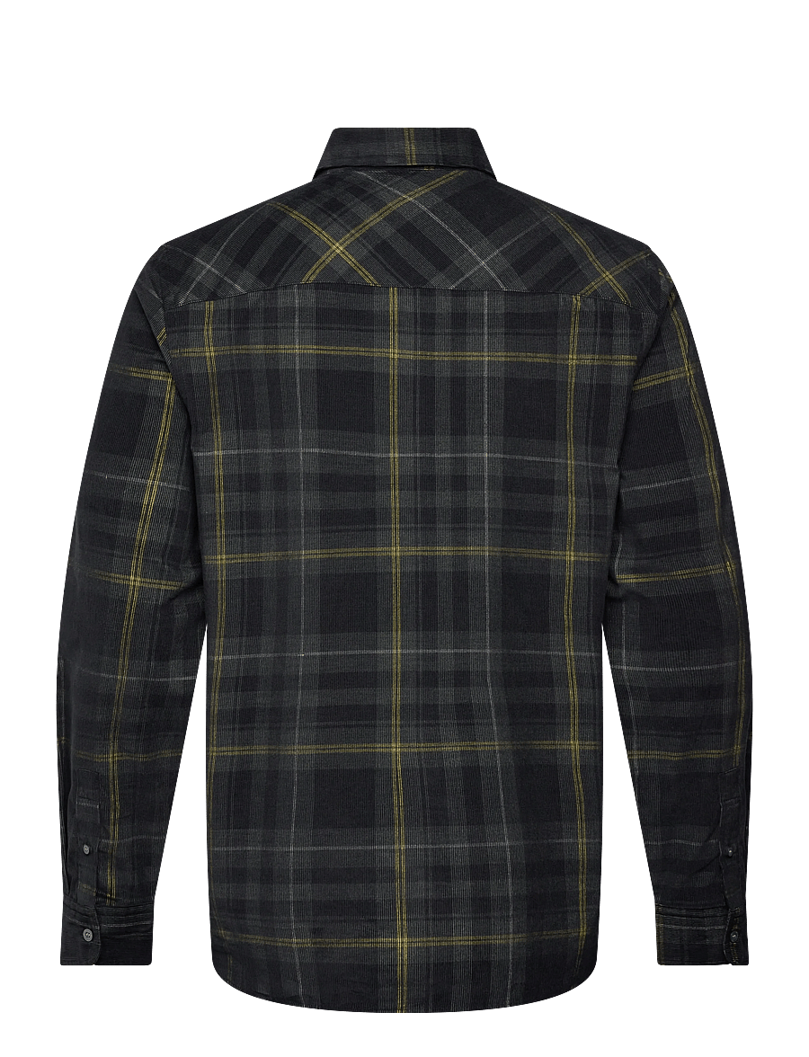 Lyle & Scott - Tartan Corduroy Shirt - ternede skjorter - z865 jet black - 2