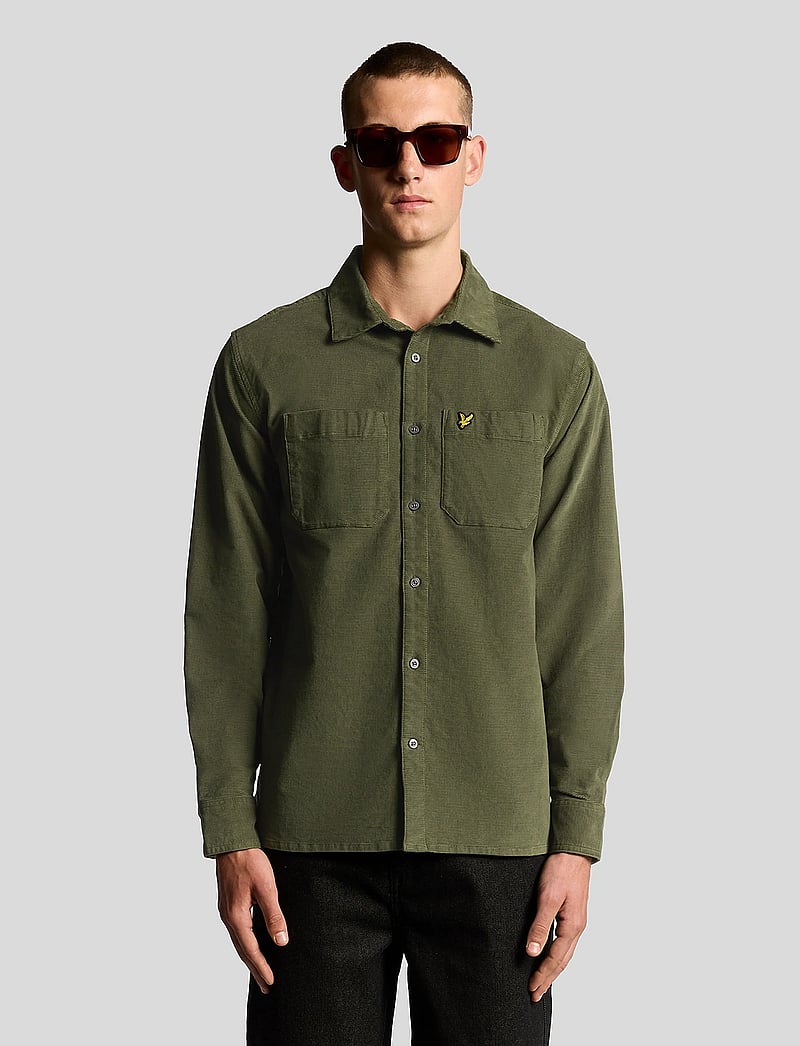 Lyle & Scott - Corduroy Shirt - cordhemden - x848 deep depths - 0