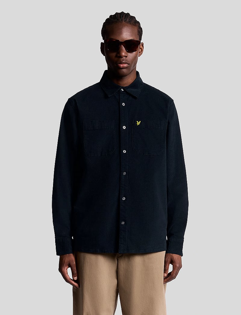 Lyle & Scott - Corduroy Shirt - manchesterskjortor - z271 dark navy - 0