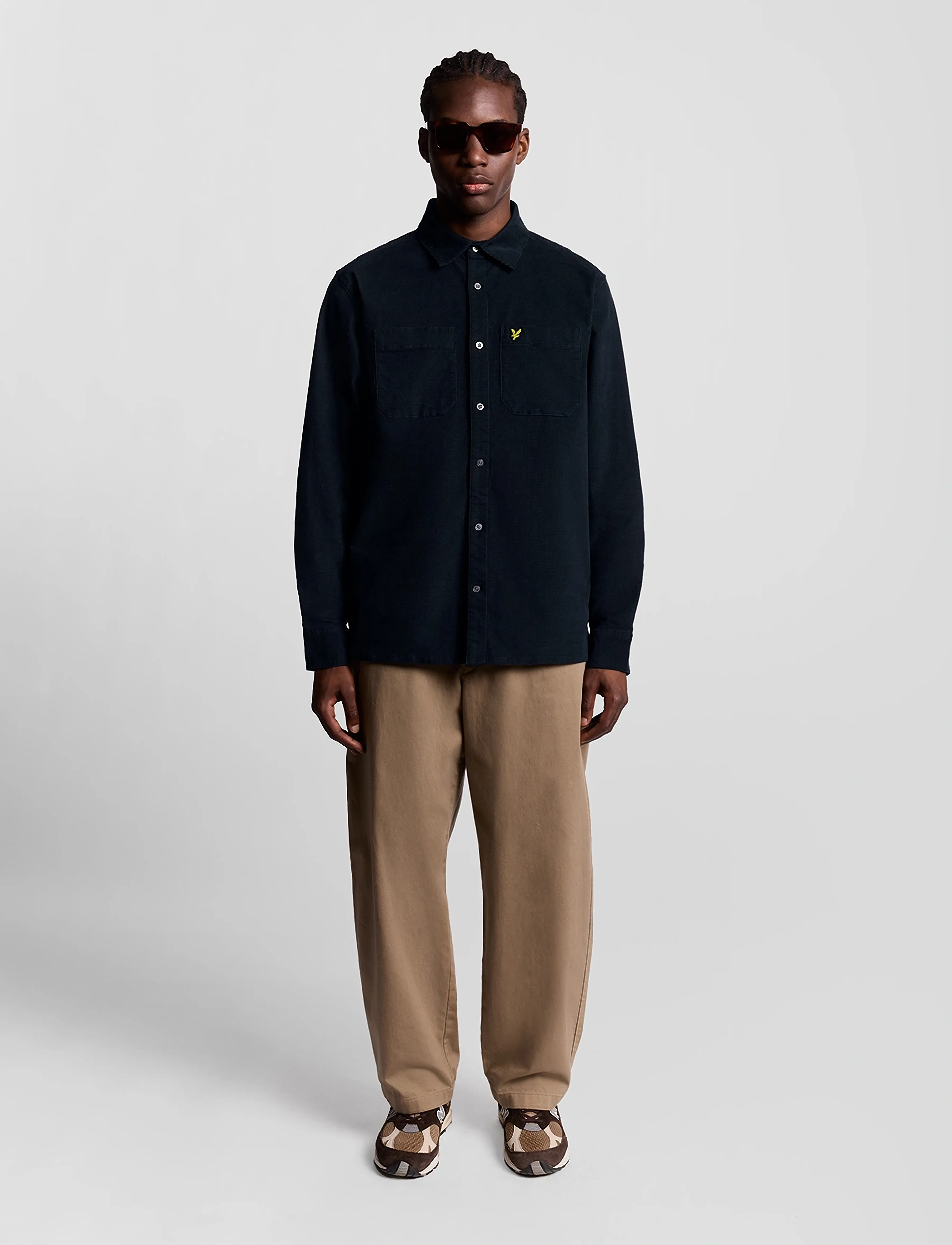Lyle & Scott - Corduroy Shirt - manchesterskjortor - z271 dark navy - 4