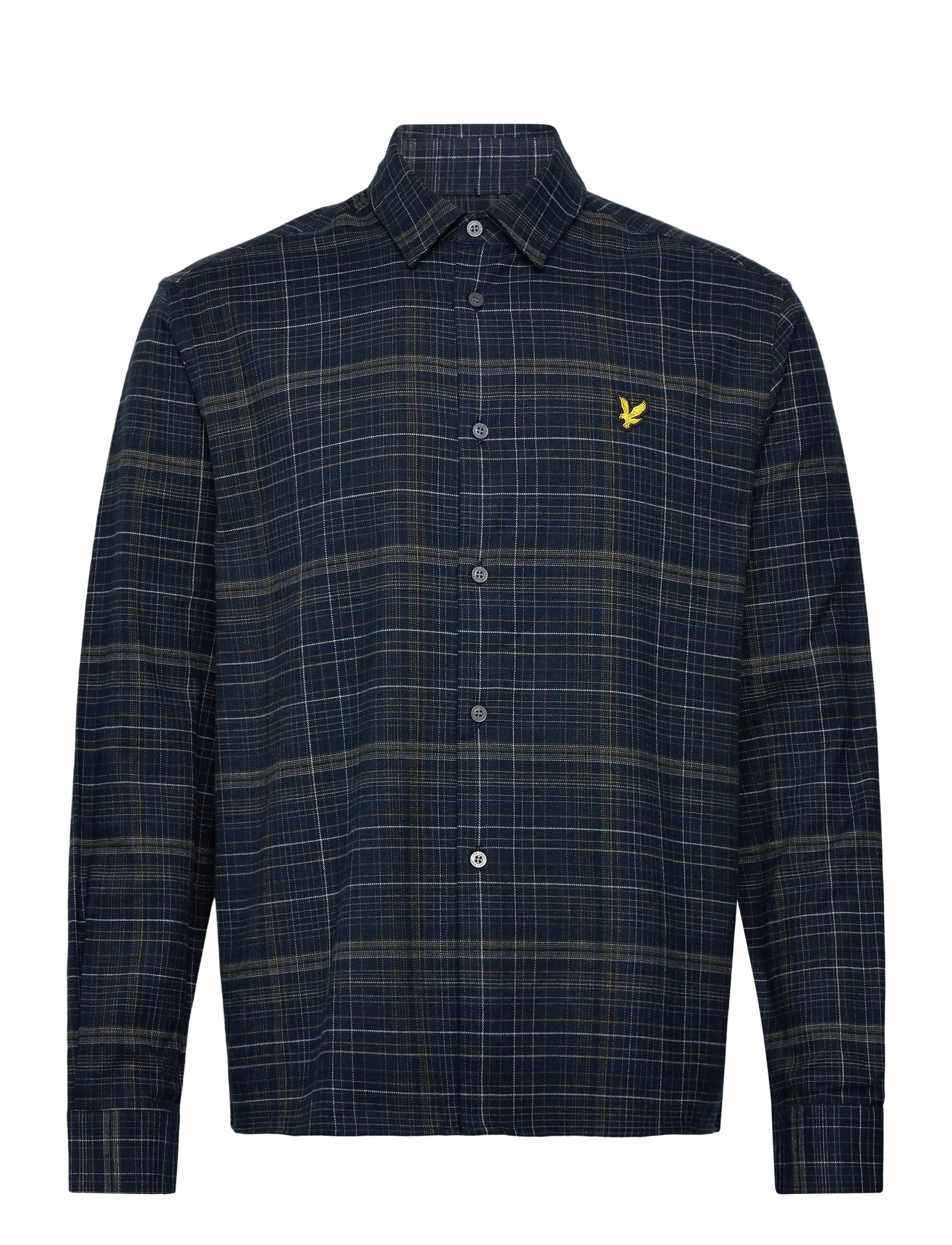 LYLE & SCOTT Checked Flannel Shirt Navy - L - Herren