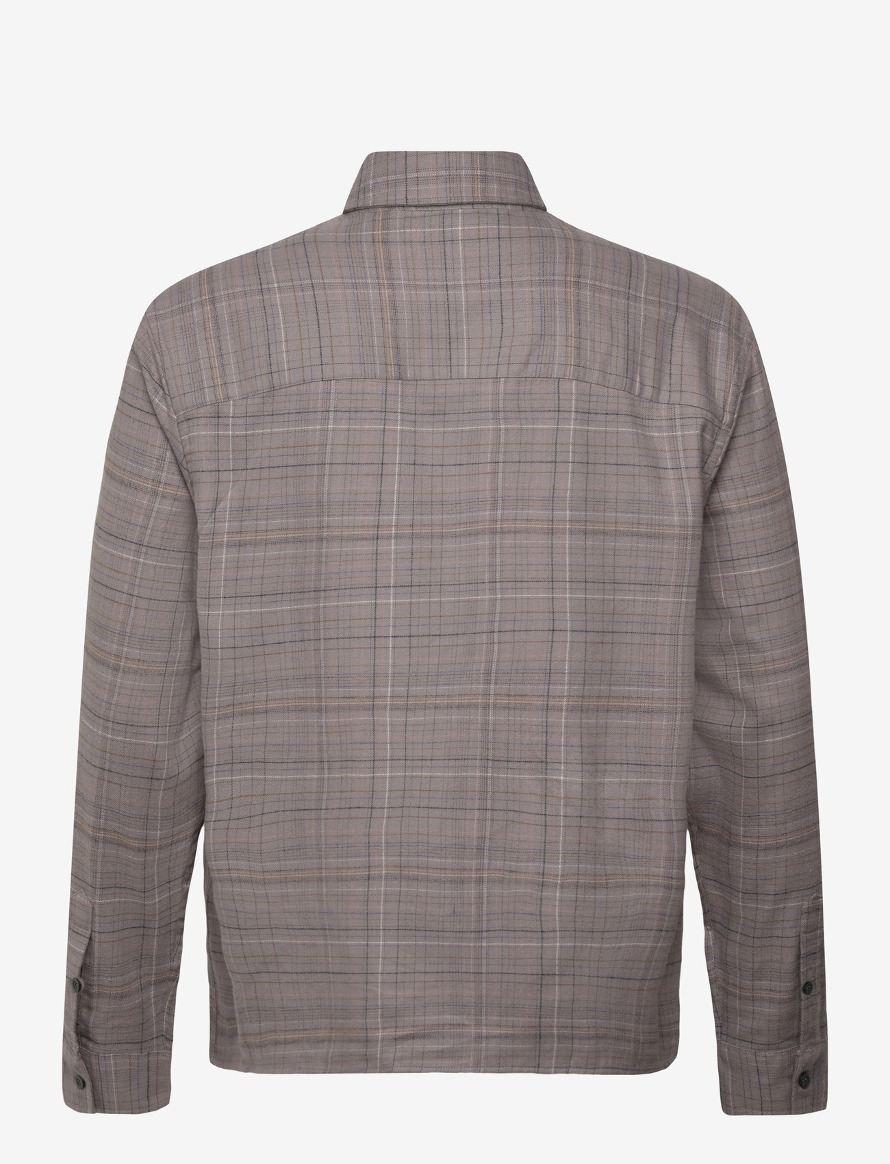 Lyle & Scott - Checked Flannel Shirt - flannel shirts - y062 gull grey/ bottle brown - 2