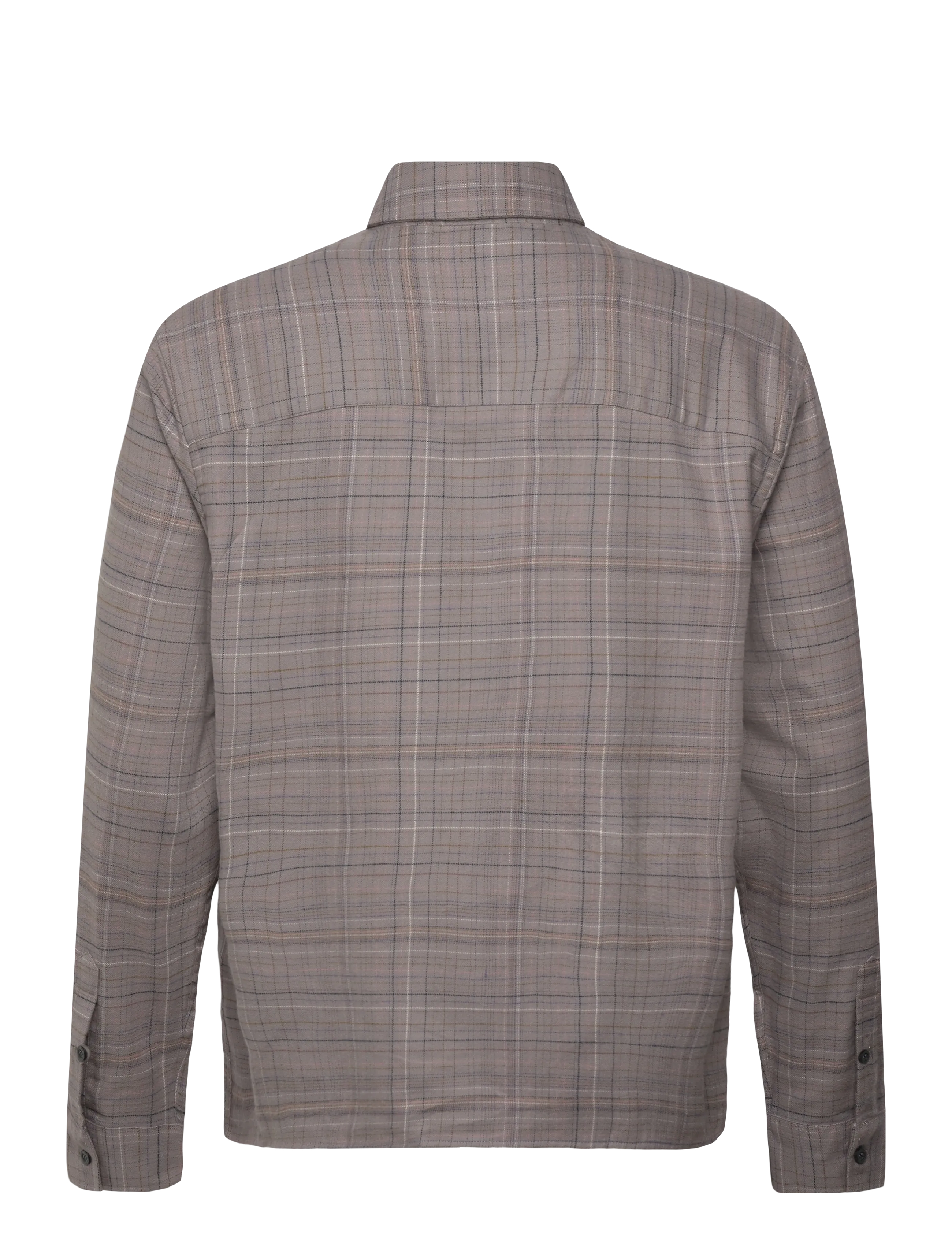 Lyle & Scott - Checked Flannel Shirt - flanellskjortor - y062 gull grey/ bottle brown - 2