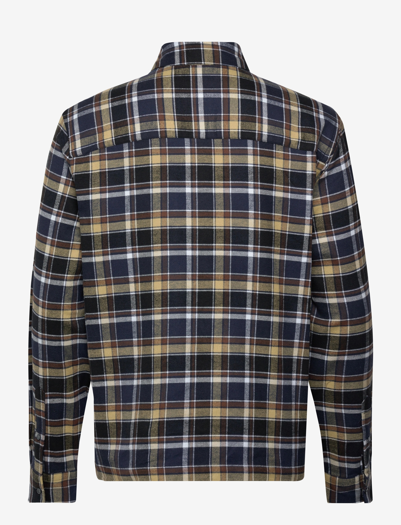 Lyle & Scott - Brushed Cotton Check Shirt - ternede skjorter - y064 blue night/ green tan - 2