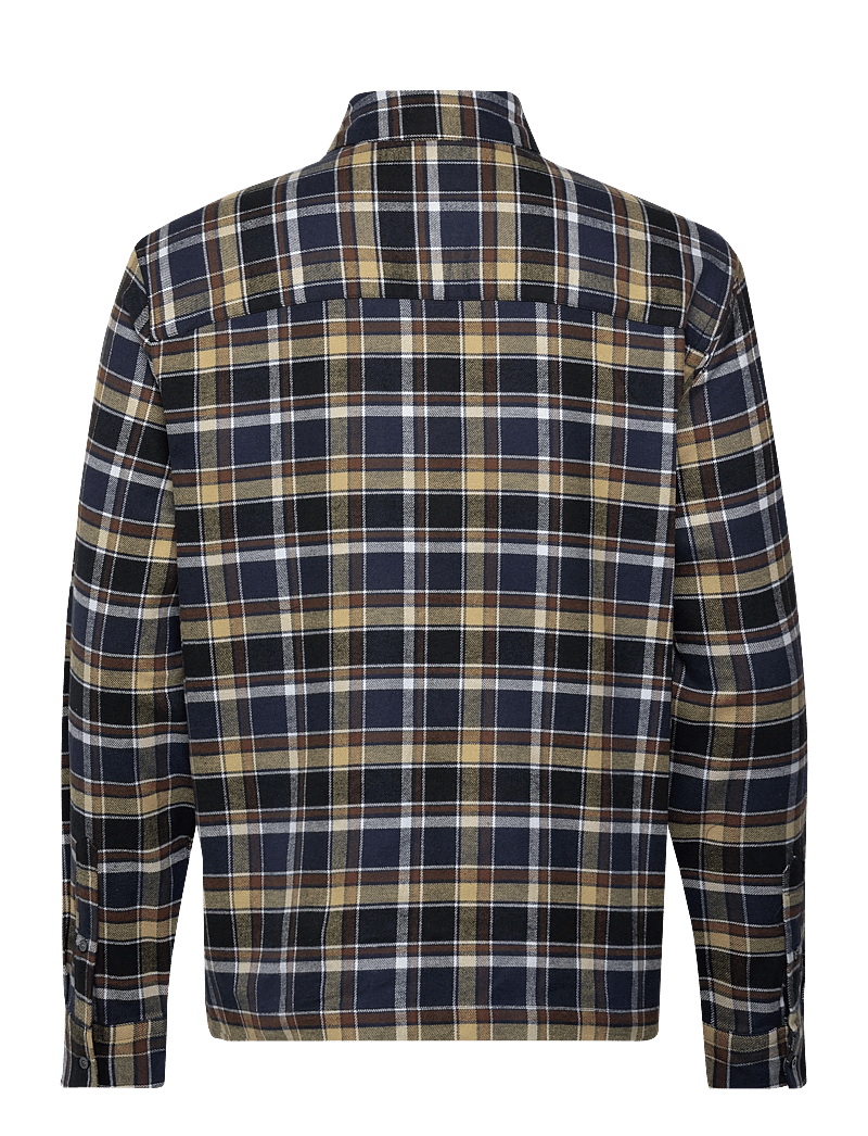Lyle & Scott - Brushed Cotton Check Shirt - ternede skjorter - y064 blue night/ green tan - 2