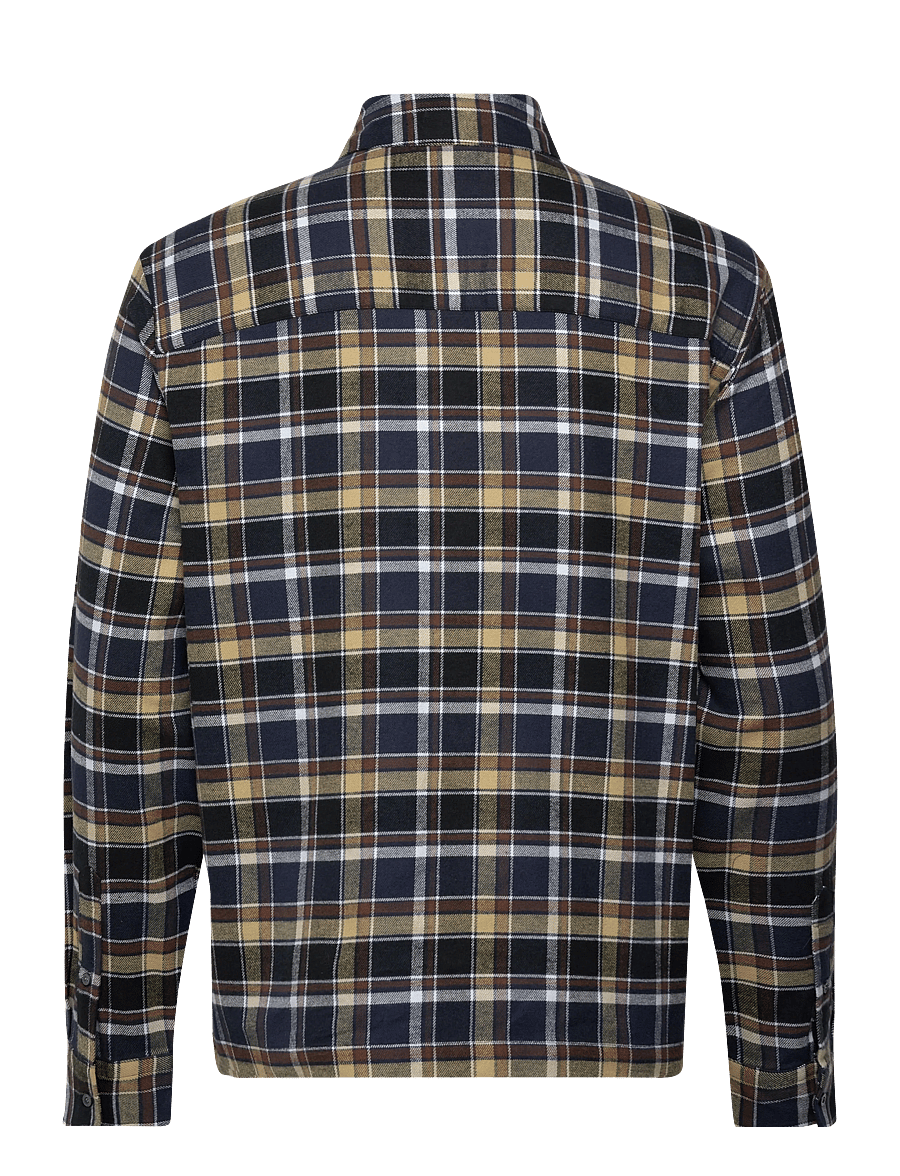 Lyle & Scott - Brushed Cotton Check Shirt - karierte hemden - y064 blue night/ green tan - 2