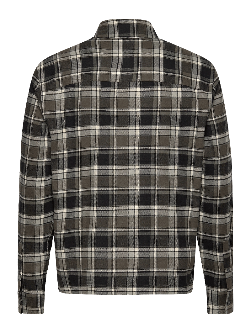 Lyle & Scott - Brushed Cotton Check Shirt - ternede skjorter - y063 jet black/ limestone - 2