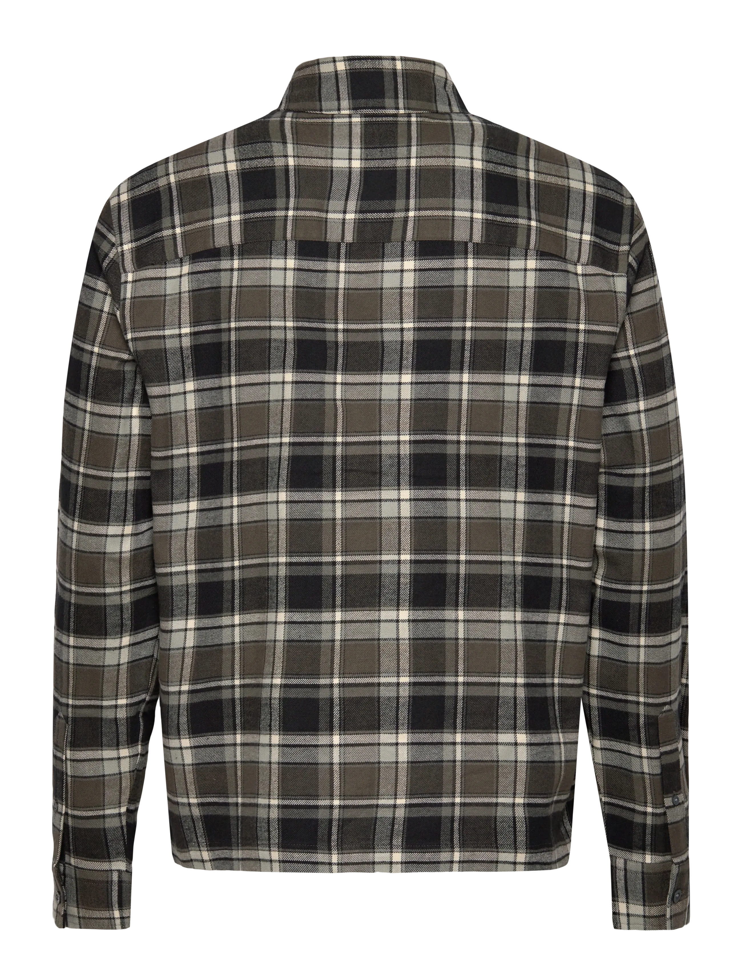 Lyle & Scott - Brushed Cotton Check Shirt - ternede skjorter - y063 jet black/ limestone - 2