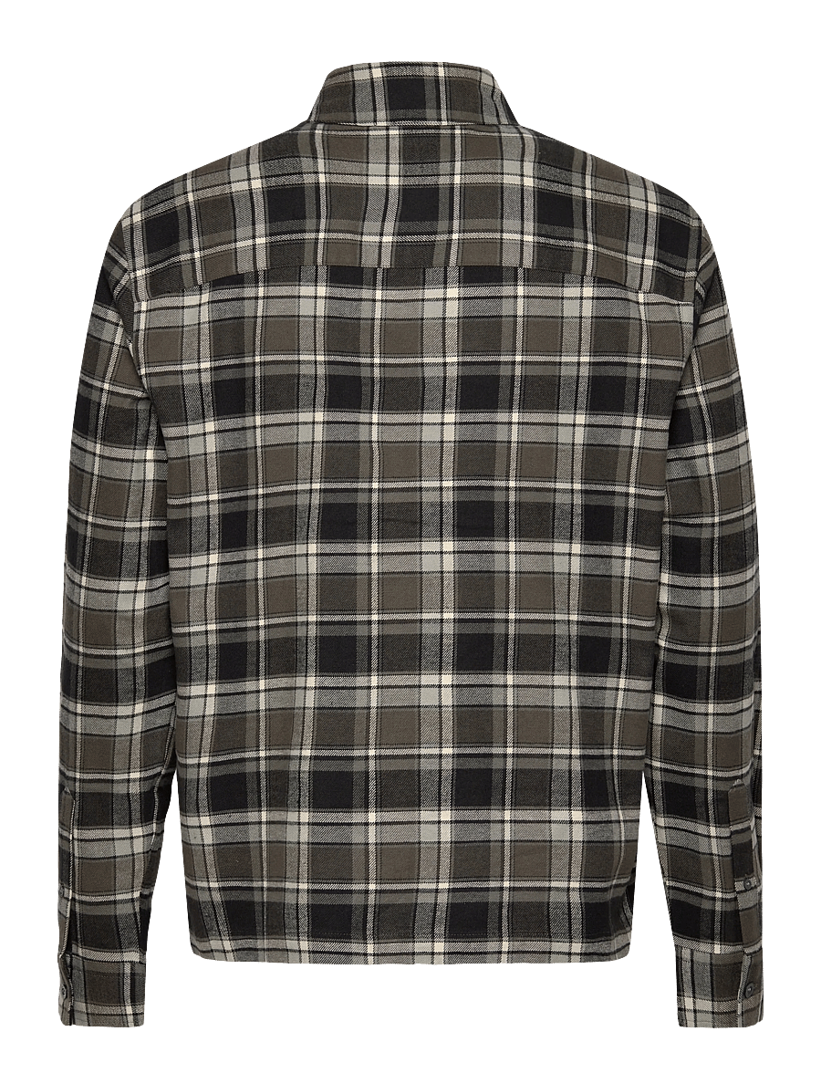 Lyle & Scott - Brushed Cotton Check Shirt - ternede skjorter - y063 jet black/ limestone - 2
