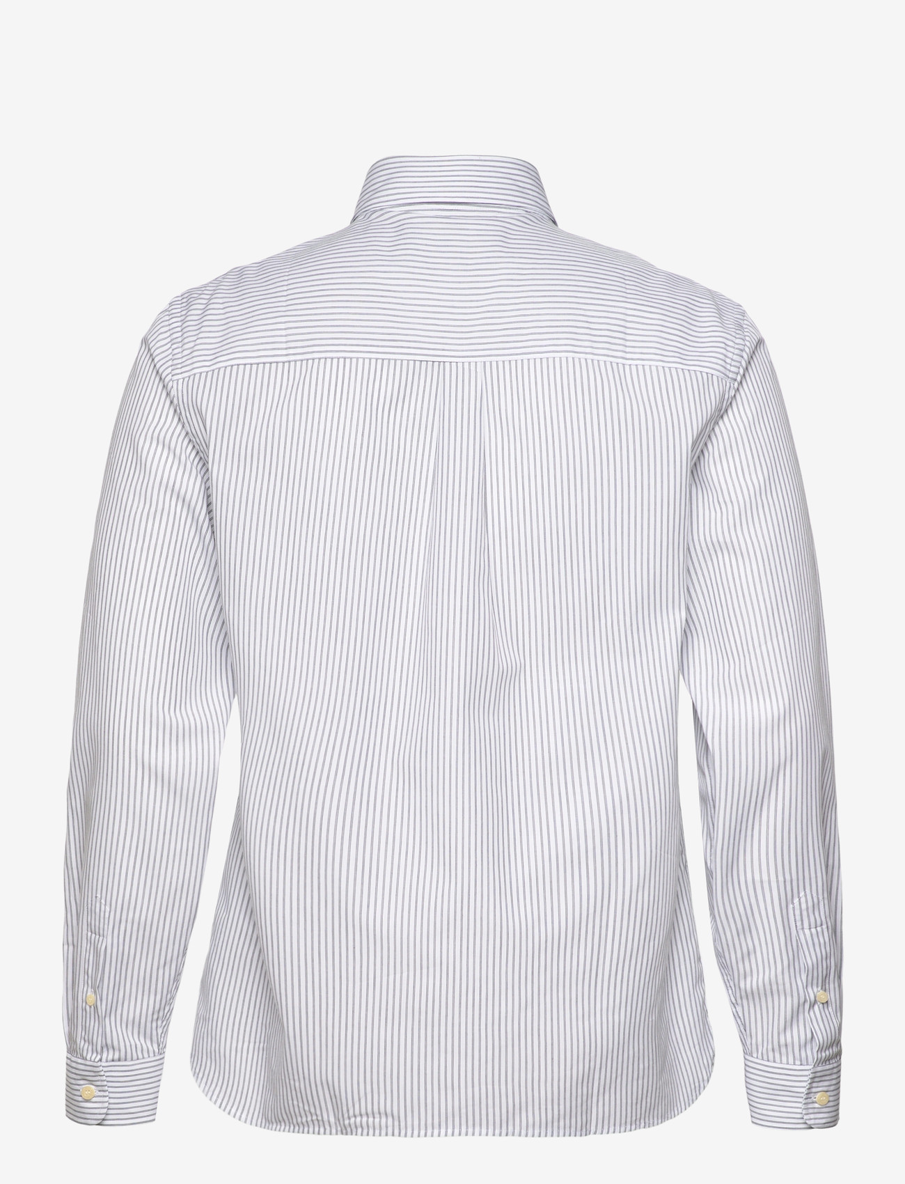 Lyle & Scott - Twin Stripe Shirt - stribede skjorter - x187 white/ dark navy - 2