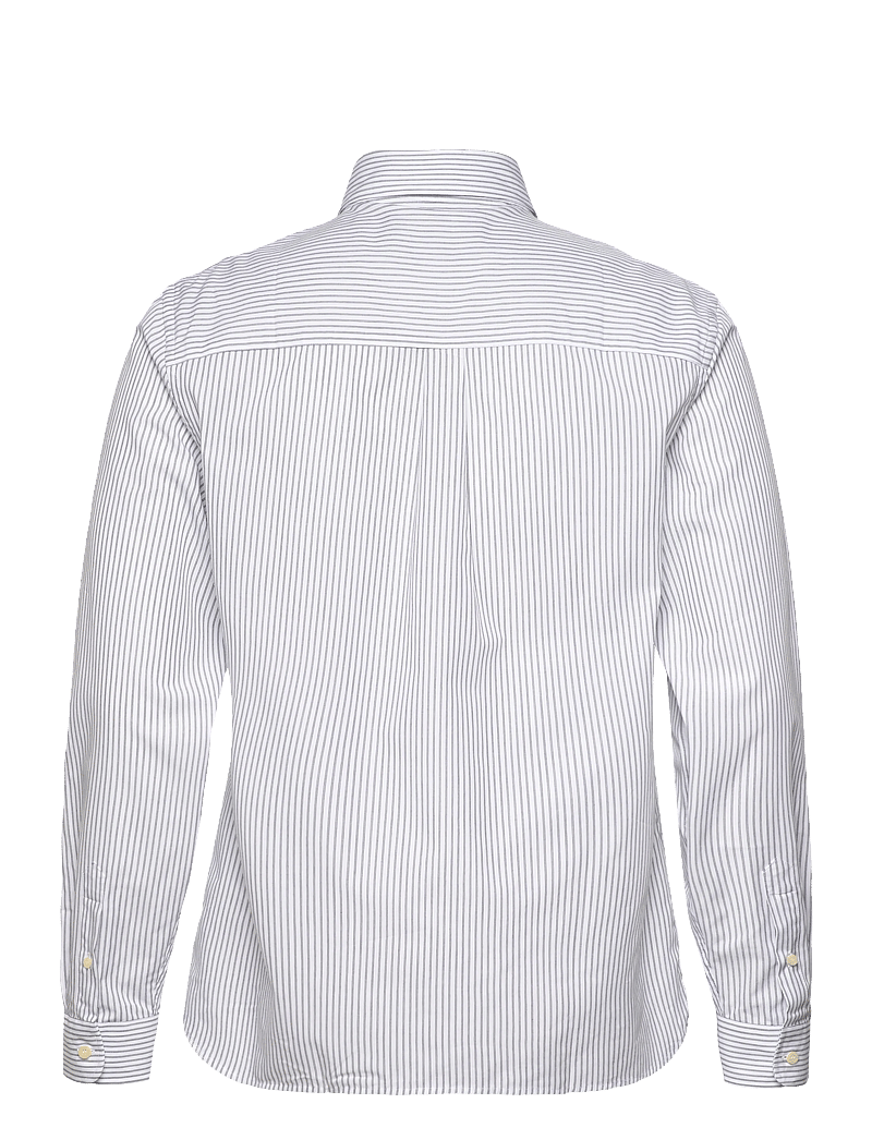 Lyle & Scott - Twin Stripe Shirt - stribede skjorter - x187 white/ dark navy - 2