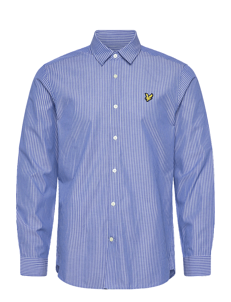 Lyle & Scott - Twin Stripe Shirt - gestreifte hemden - y154 lucid blue/ white - 1