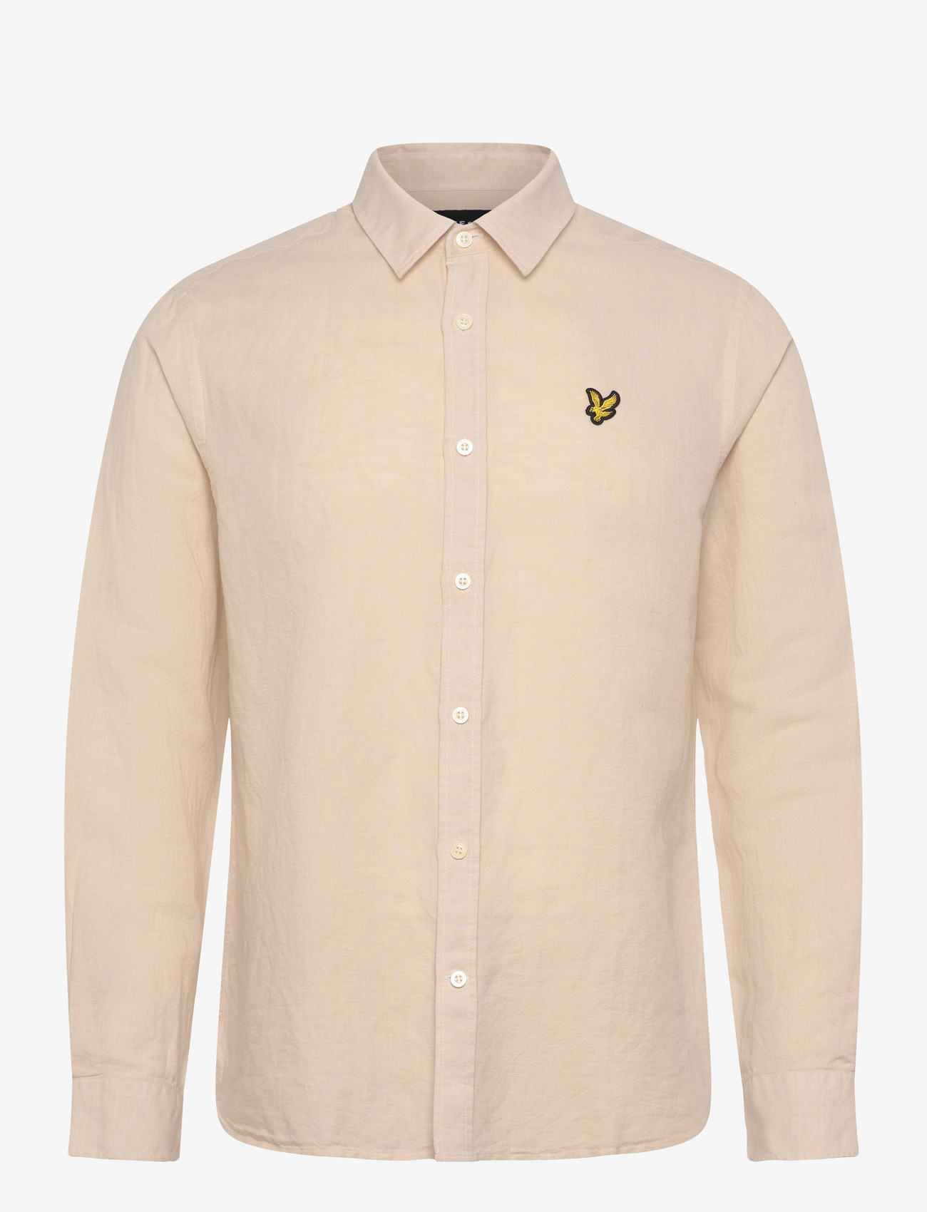 Lyle & Scott - Long Sleeve Linen Blend Shirt - lina krekli - cove - 1