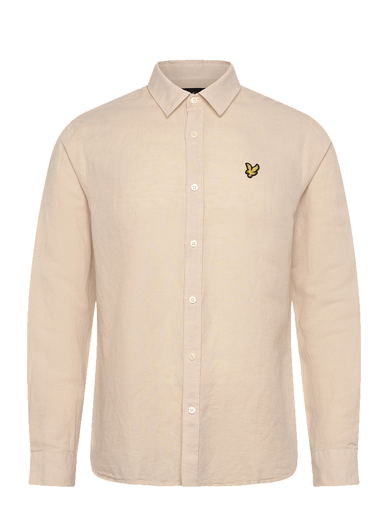 Lyle & Scott - Long Sleeve Linen Blend Shirt - lina krekli - cove - 1