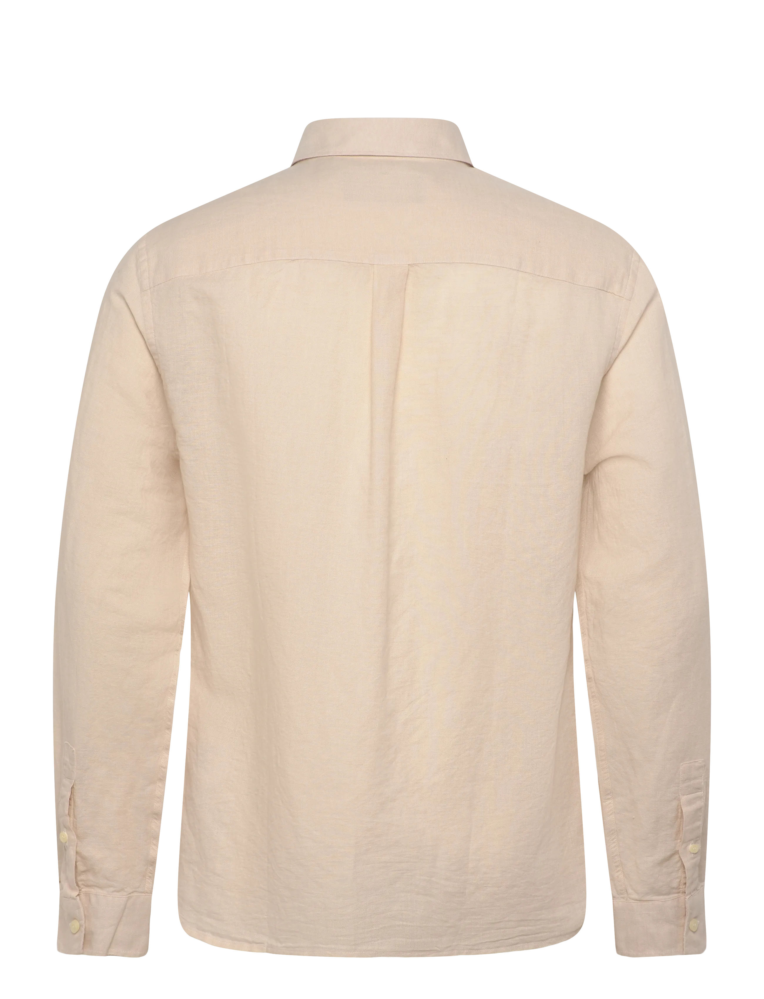 Lyle & Scott - Long Sleeve Linen Blend Shirt - linneskjortor - cove - 2