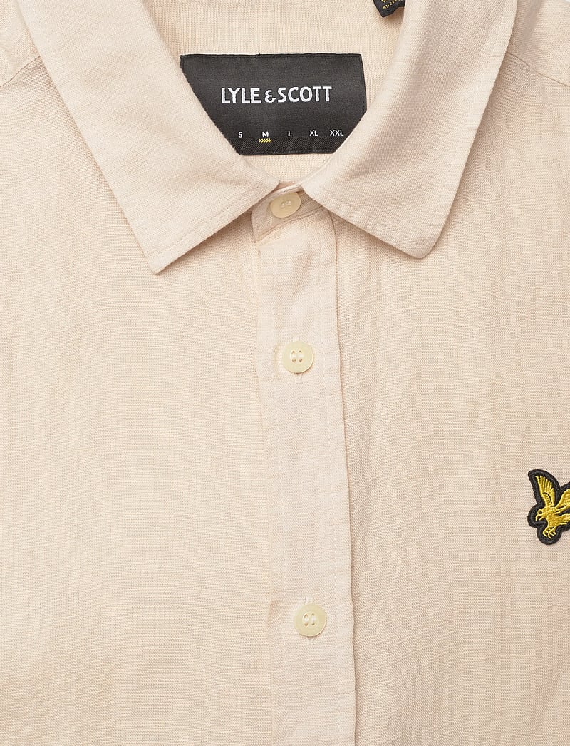 Lyle & Scott - Long Sleeve Linen Blend Shirt - lina krekli - cove - 5