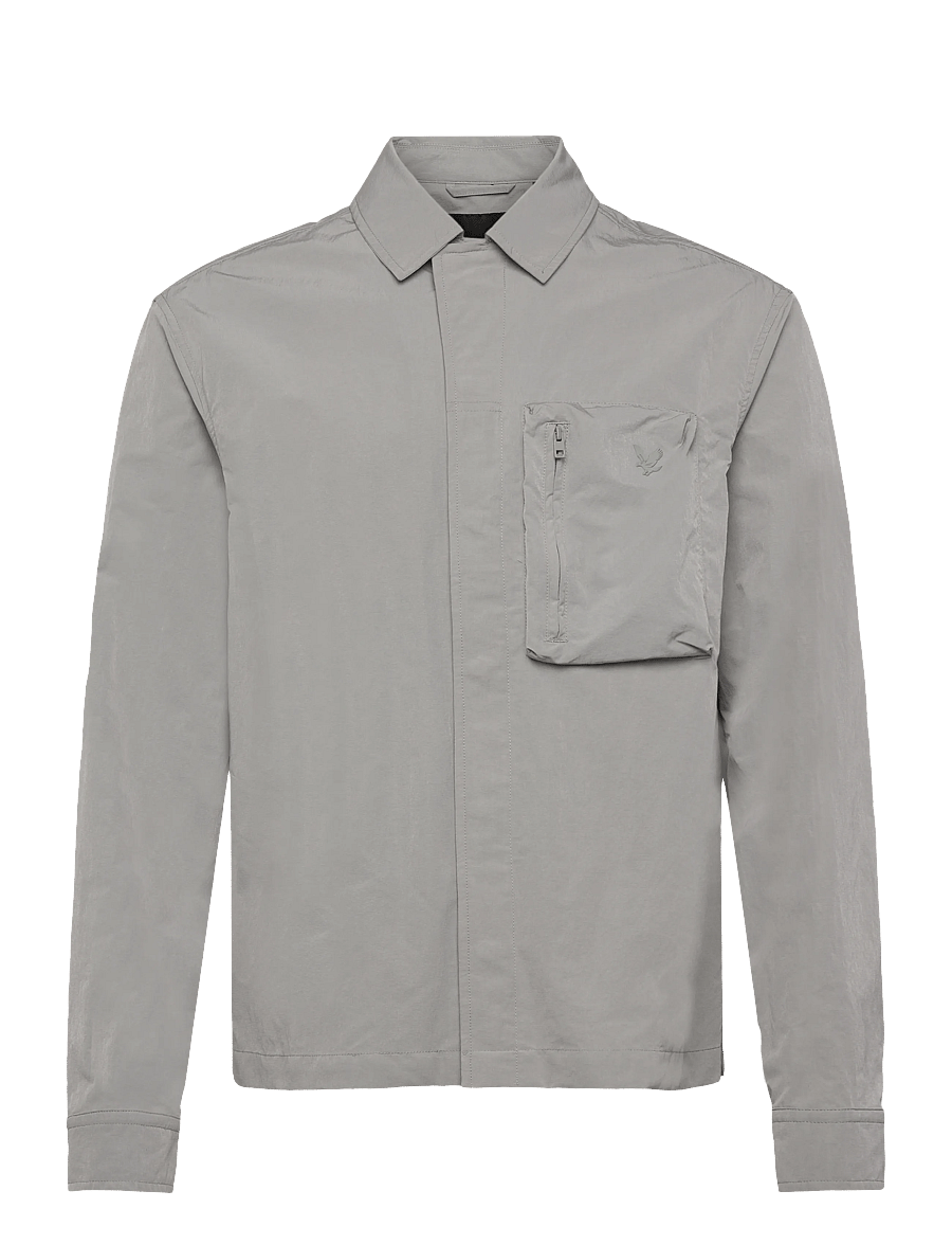 Lyle & Scott - Lightweight Ripstop Overshirt - höstjackor - w742 cold grey - 1