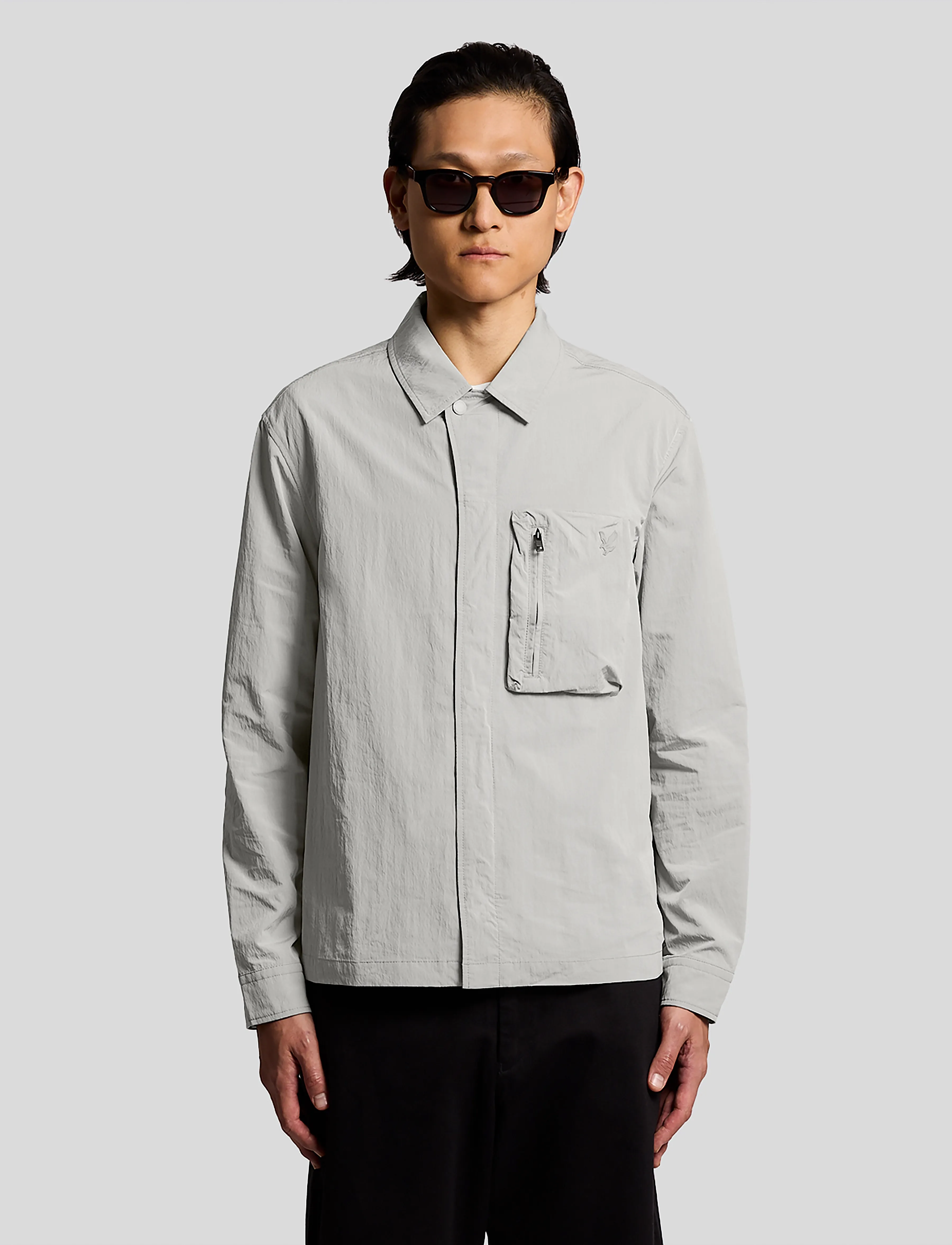Lyle & Scott Lightweight Ripstop Overshirt, XL, Jackets, Grau - Light Männerswear