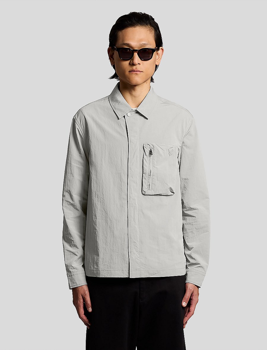 Lyle & Scott - Lightweight Ripstop Overshirt - höstjackor - w742 cold grey - 0