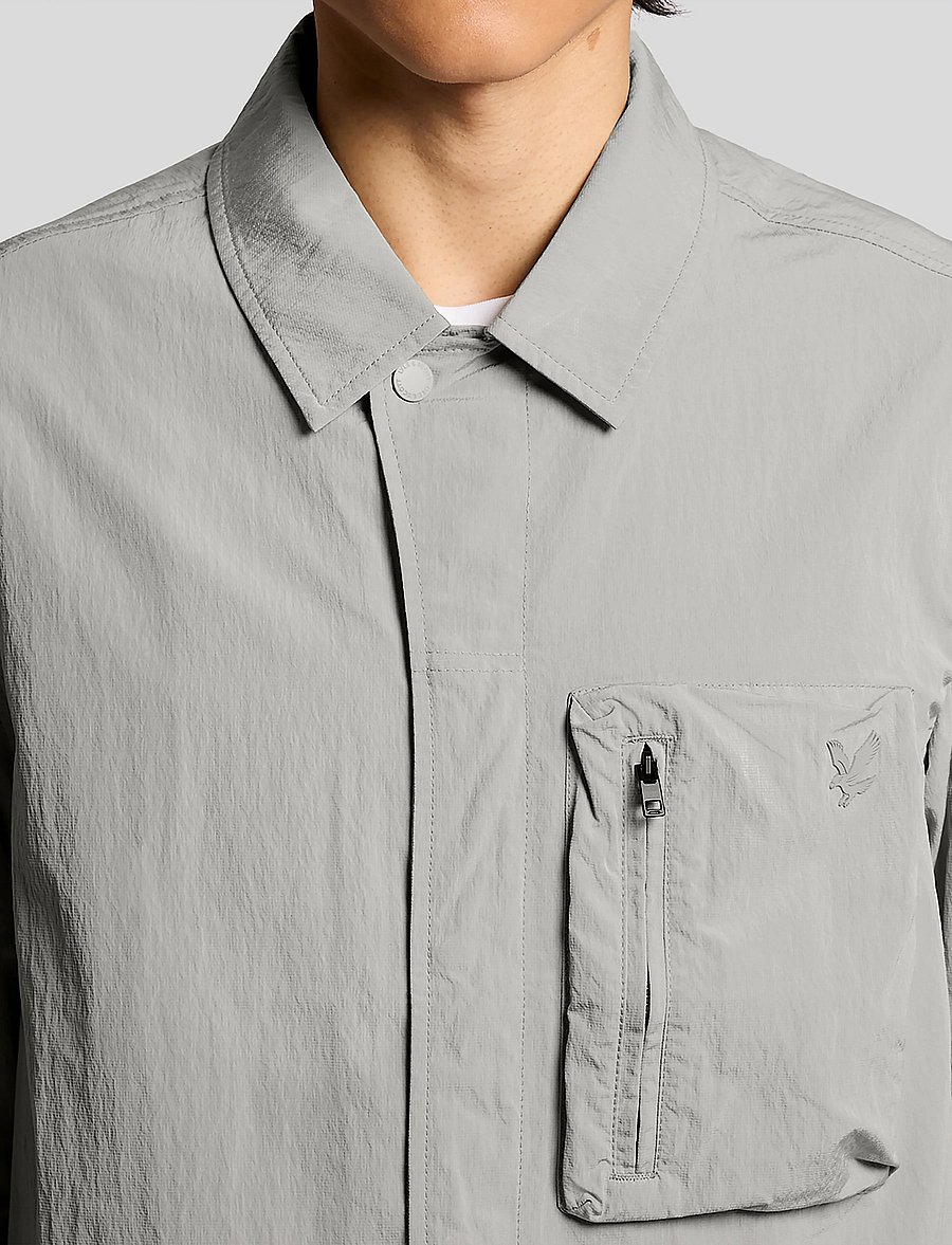 Lyle & Scott - Lightweight Ripstop Overshirt - höstjackor - w742 cold grey - 4