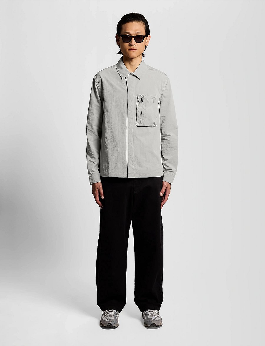 Lyle & Scott - Lightweight Ripstop Overshirt - höstjackor - w742 cold grey - 5