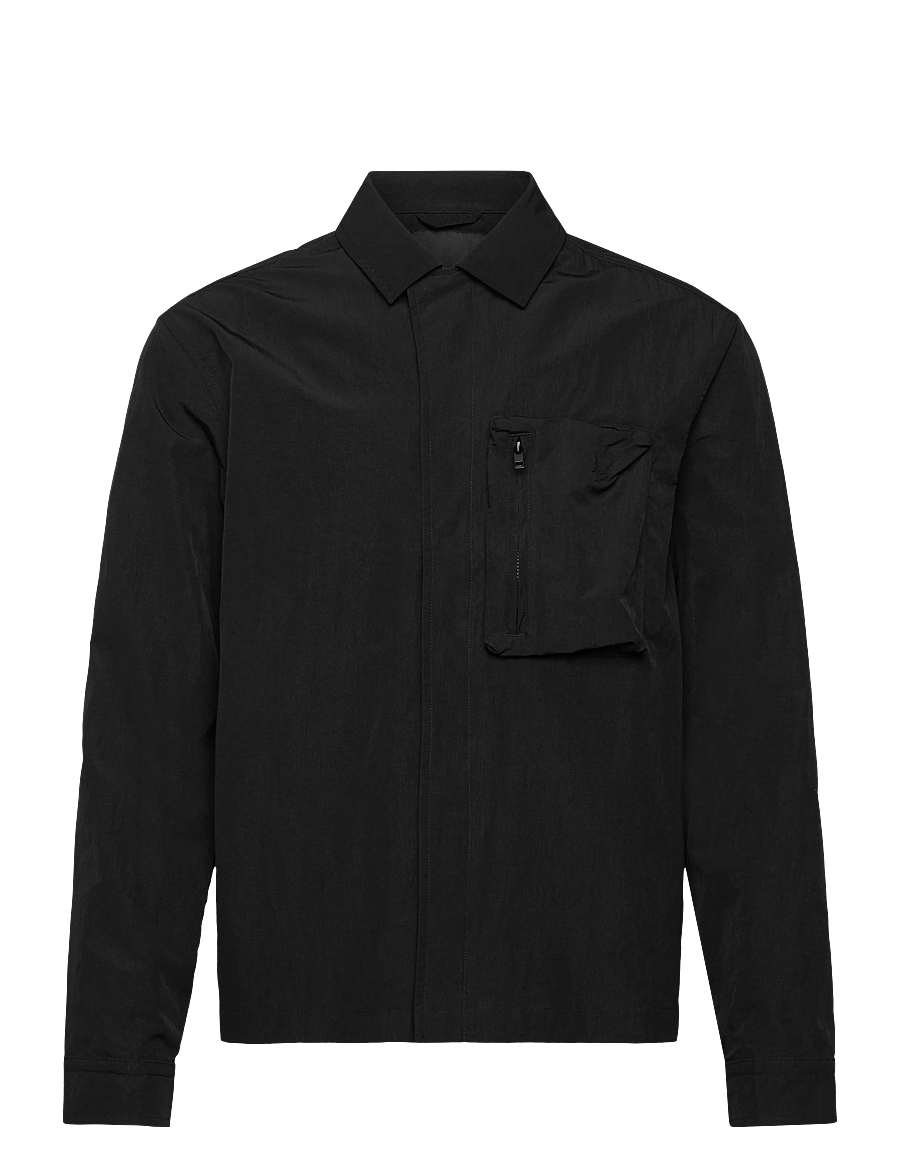 Lyle & Scott - Lightweight Ripstop Overshirt - höstjackor - z865 jet black - 1