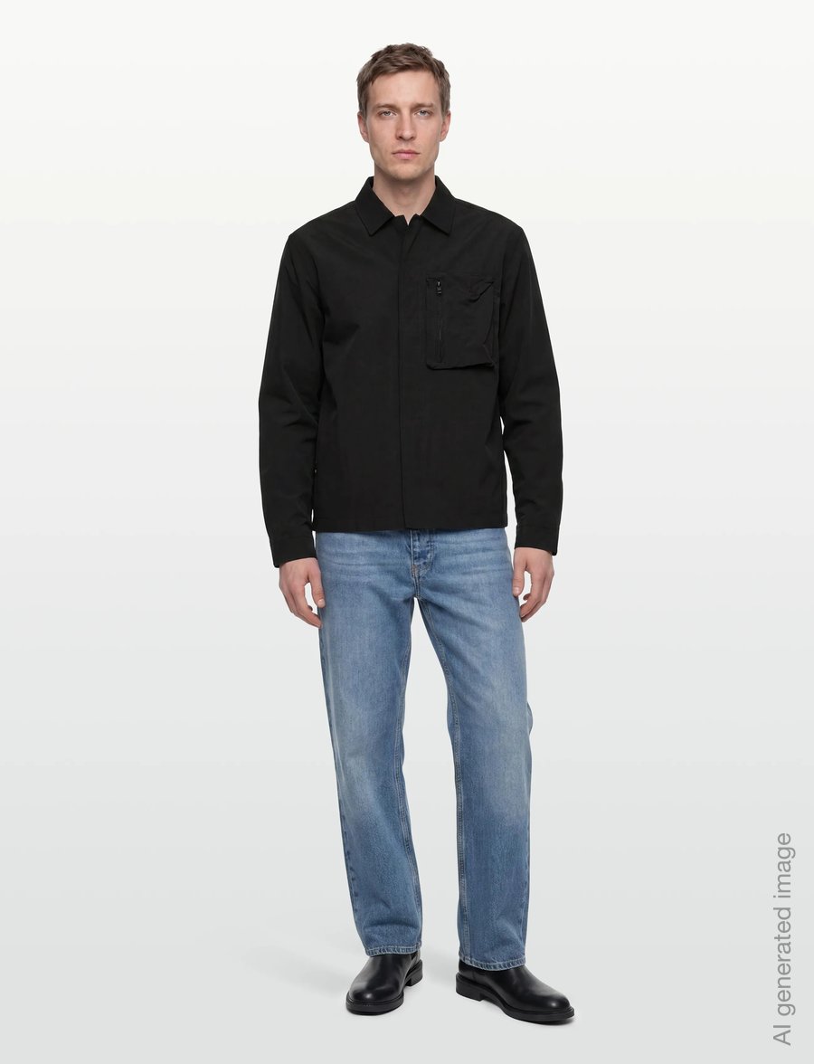 Lyle & Scott - Lightweight Ripstop Overshirt - höstjackor - z865 jet black - 0