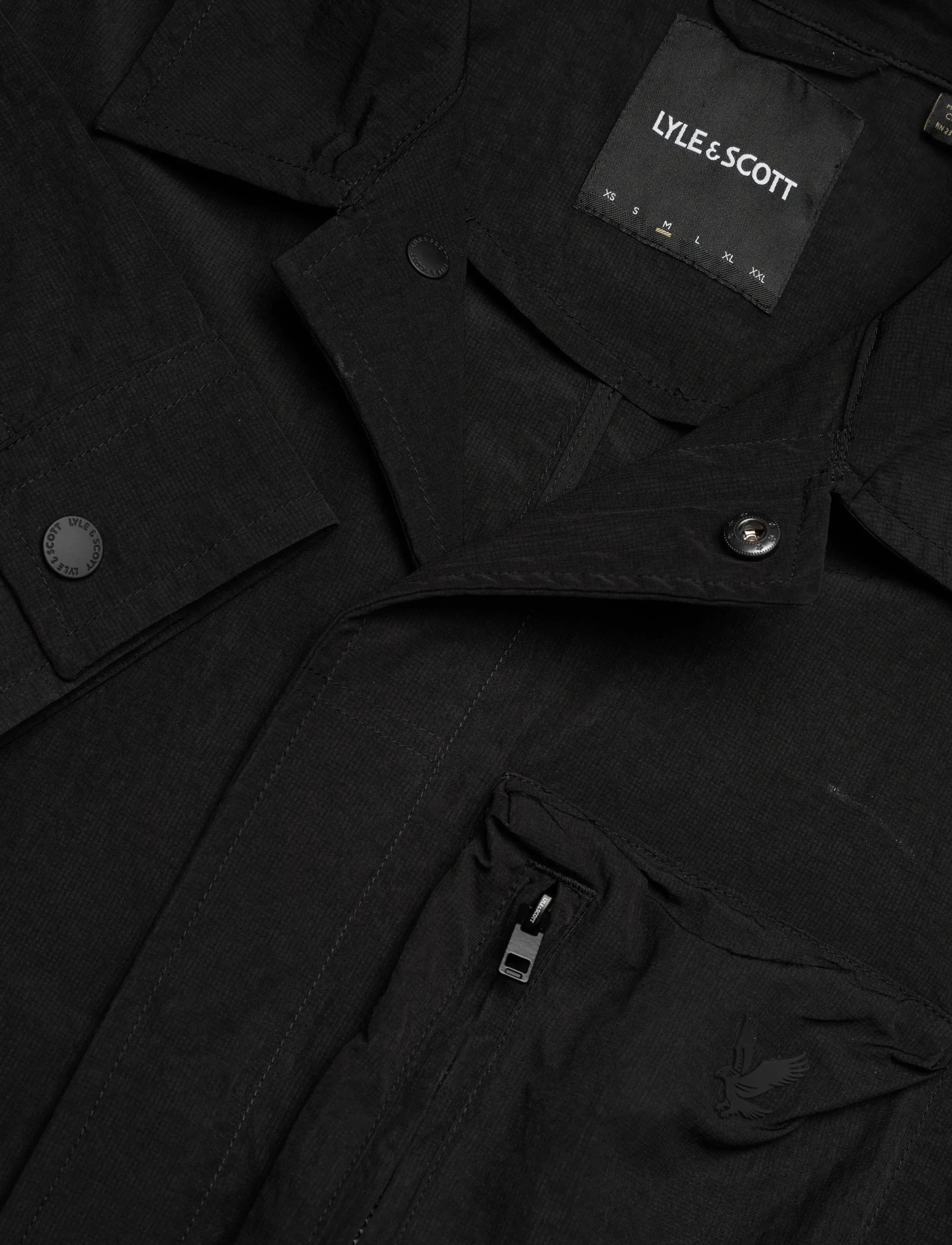 Lyle & Scott - Lightweight Ripstop Overshirt - overshirts - z865 jet black - 5