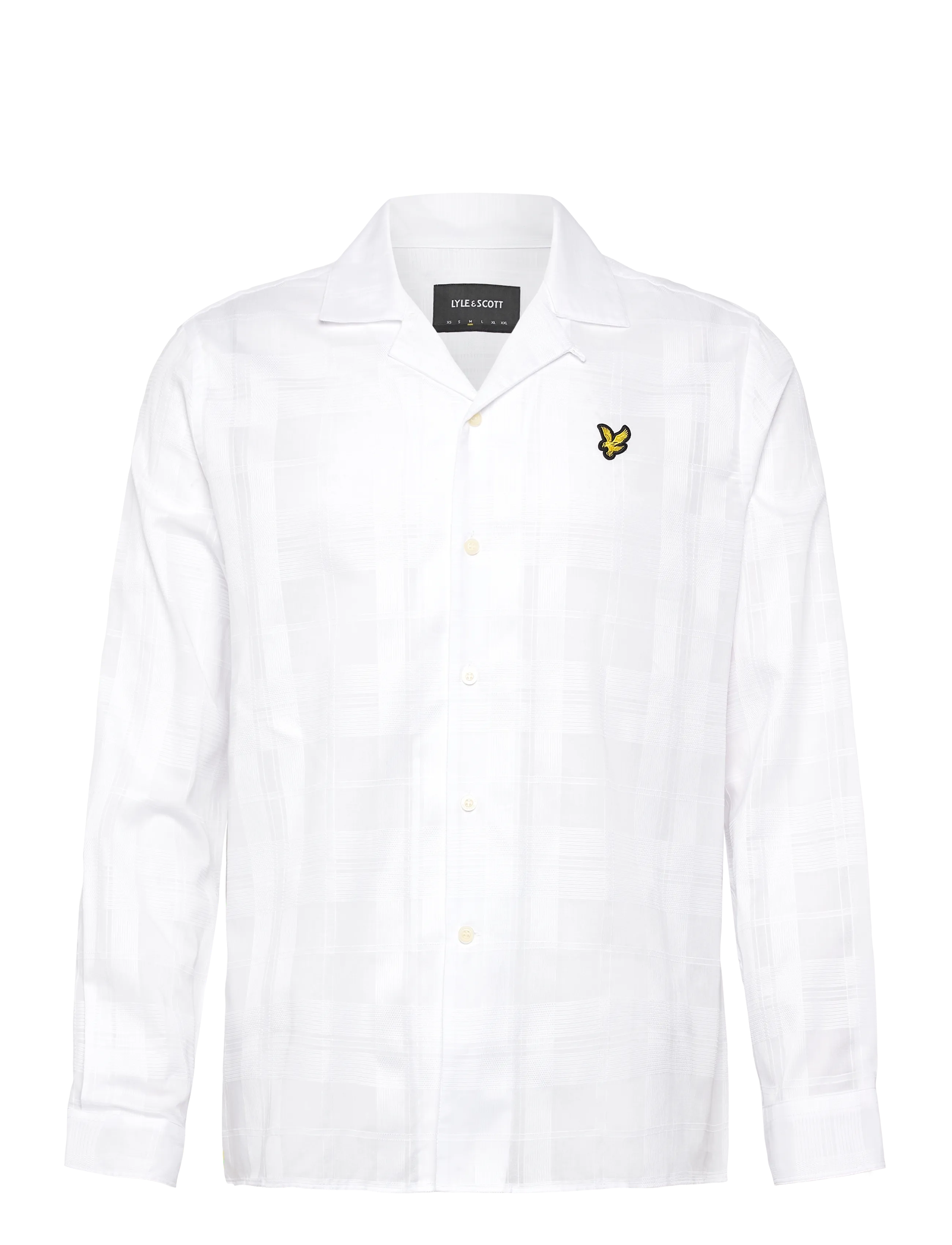 Lyle & Scott Check Long Sleeve Revere Collar Shirt - Hemden - WHITE / white