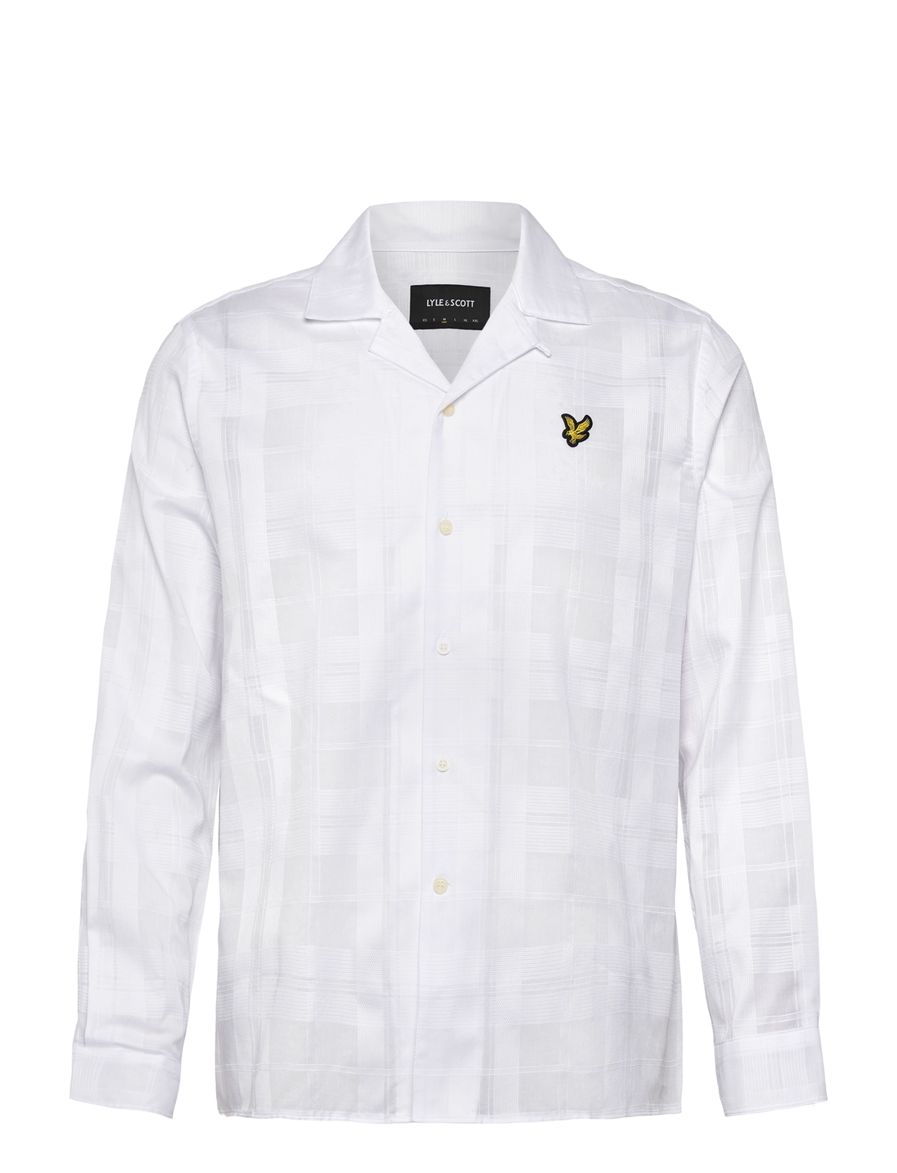 Lyle & Scott Check Long Sleeve Revere Collar Shirt - Näytä kaikki - WHITE / white