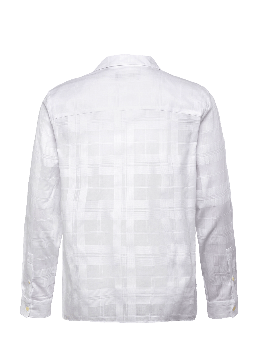 Lyle & Scott - Check Long Sleeve Revere Collar Shirt - ruudulised särgid - white - 2