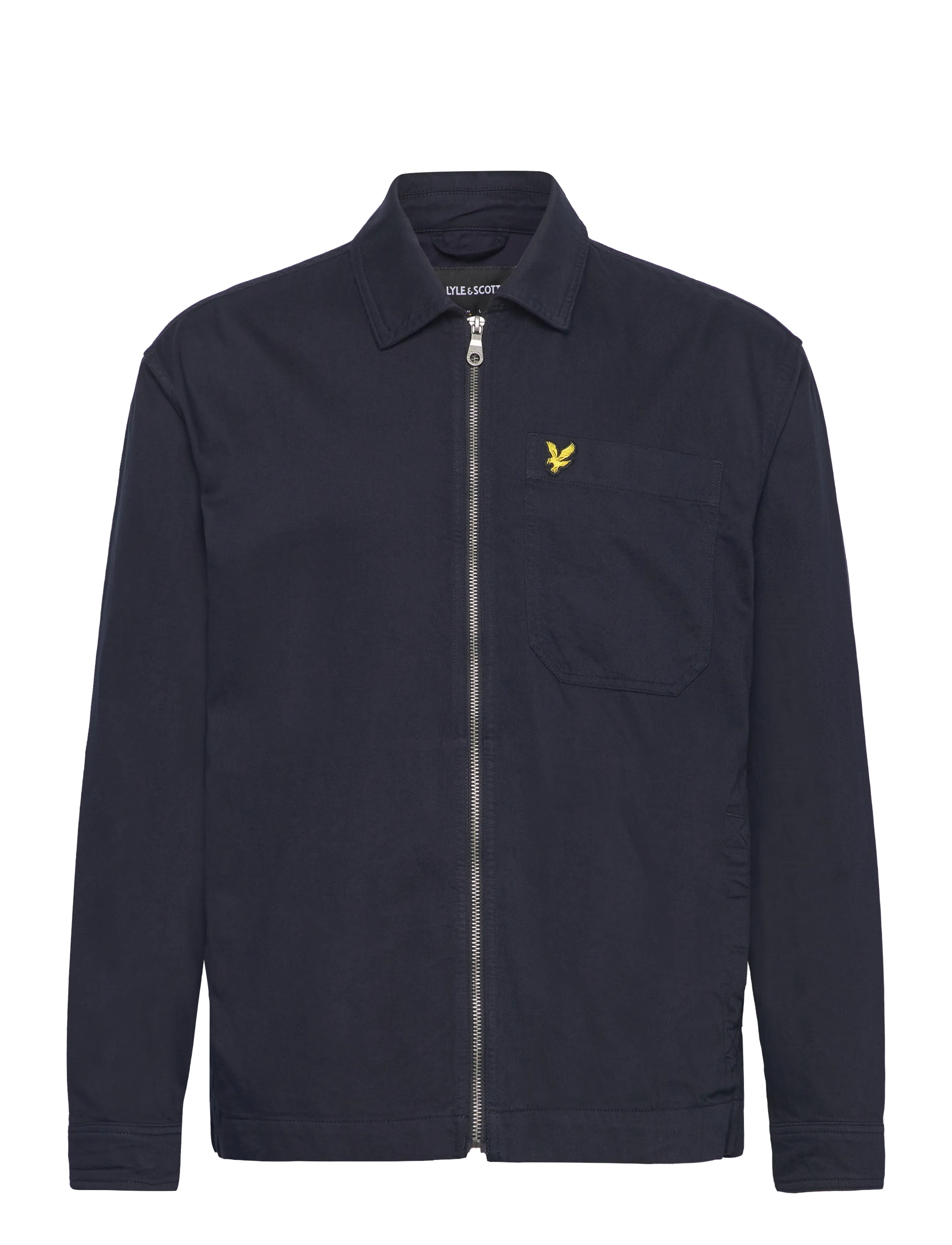 Lyle & Scott Enzyme Wash Zip Through Overshirt - Pealissärgid - DARK NAVY / navy