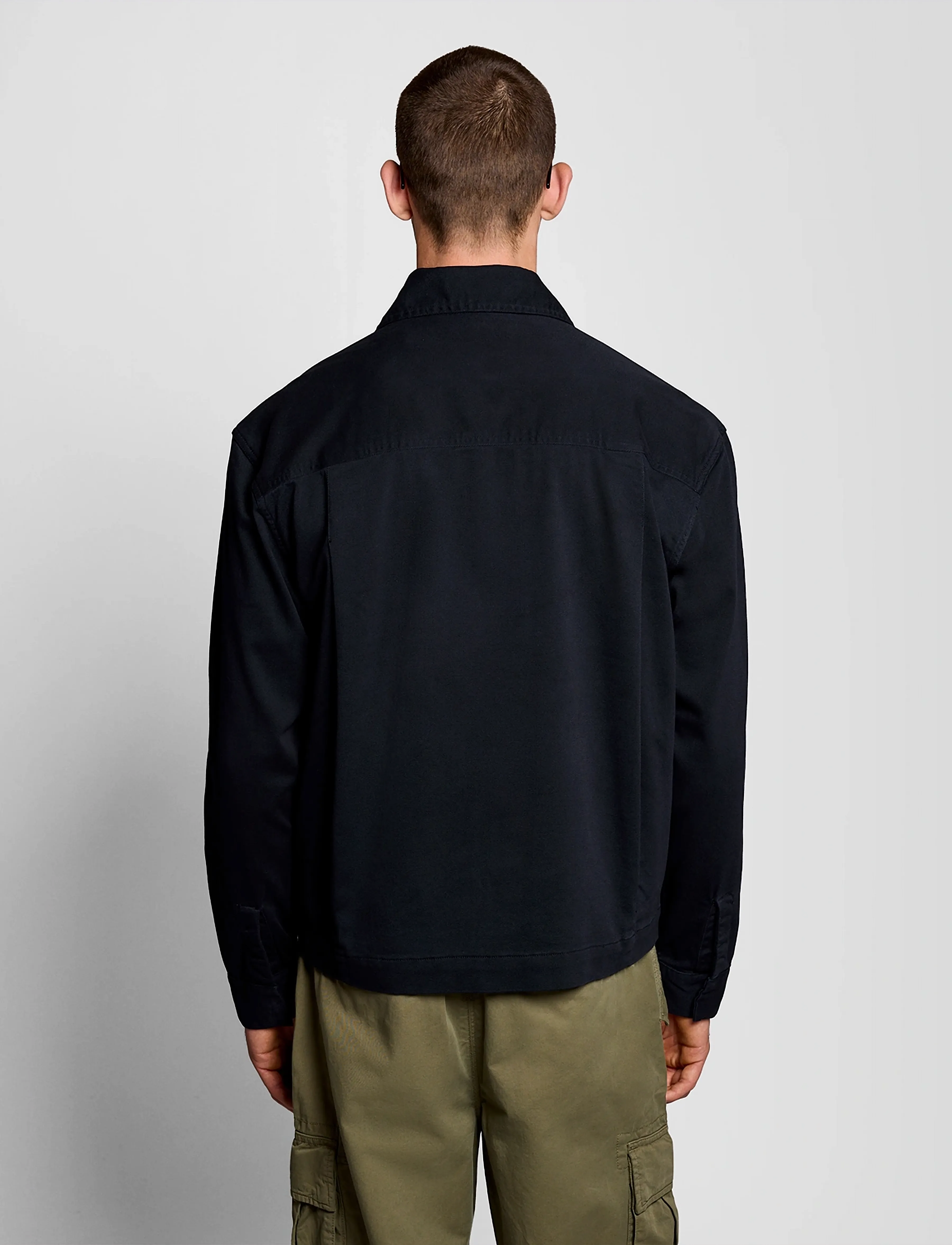 Lyle & Scott - Enzyme Wash Zip Through Overshirt - overshirts - dark navy - 3